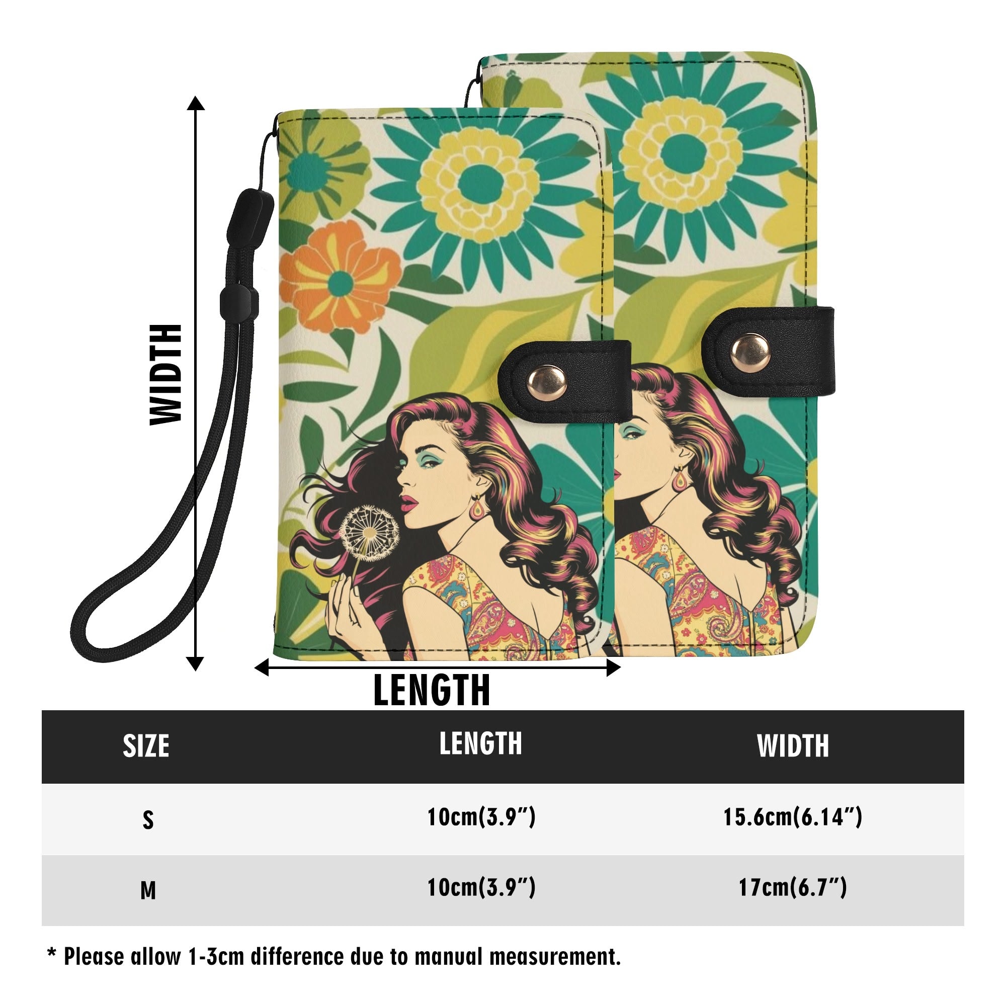 Groovy Flower Power Retro Mod Phone Flip Case Mobile Phone - Mid Century Modern Gal