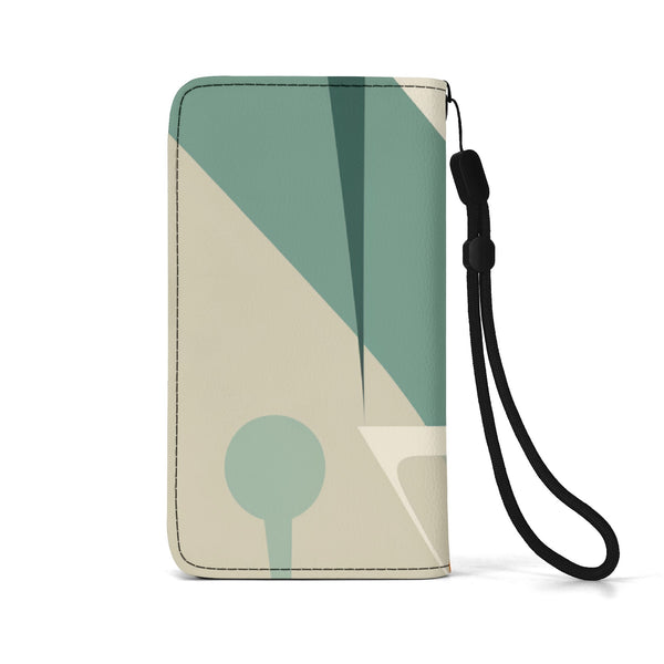 Atomic Black Cat, Kitschy Mod Martini Design Phone Flip Case Phone Models