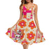 50s Poodle Dress With A Retro Twist, Hot Pink, Orange Womens Tank Dress Midi Wrap Round Neck Sleeveless Sundress - Mid Century Modern Gal