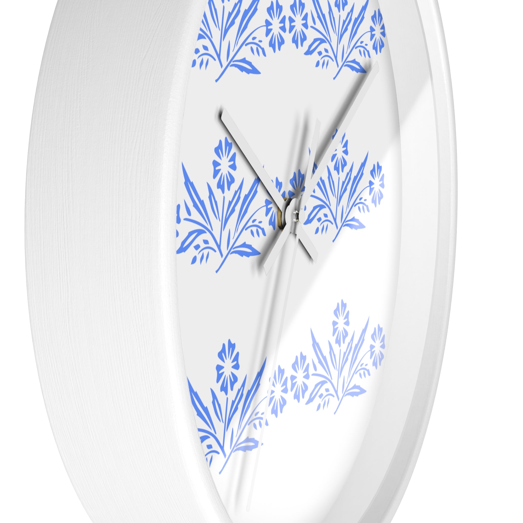 Blue Cornflower Corningware Inspired Kitschy Kitchen Wall Clock - Mid Century Modern Gal