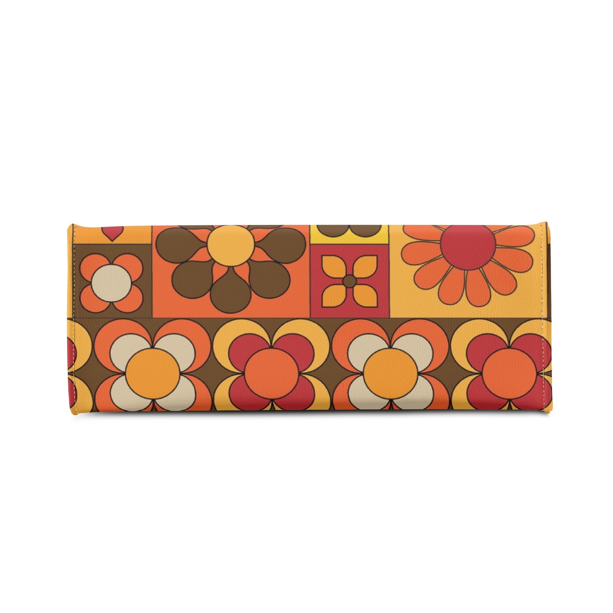 Retro 70s Summer Vibes Flower Power Hipster Funky Fun Handbag, Shoulder Bag - Mid Century Modern Gal