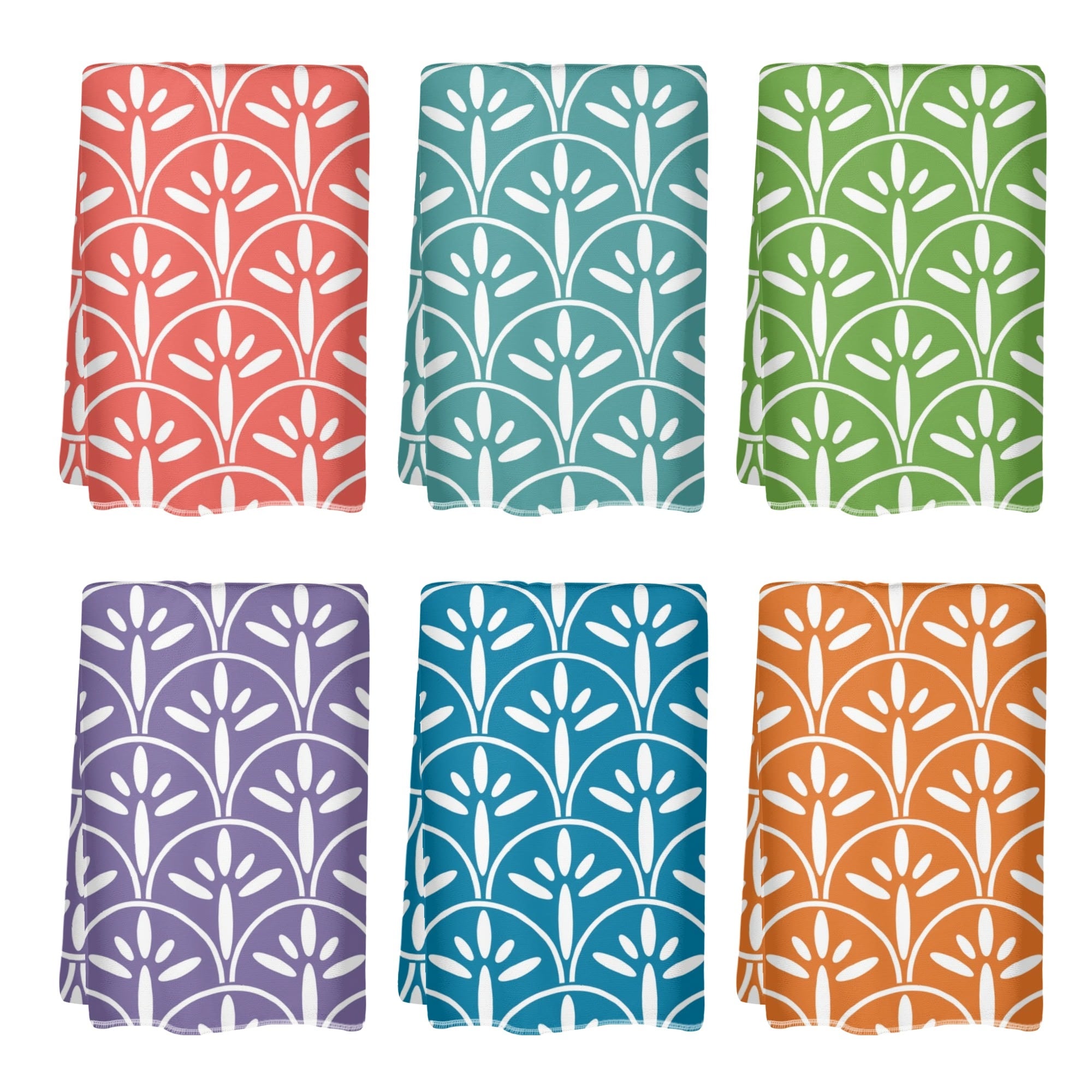 Art Deco Designed Bath And Kitchen Hand Towels - Mid Century Modern Gal