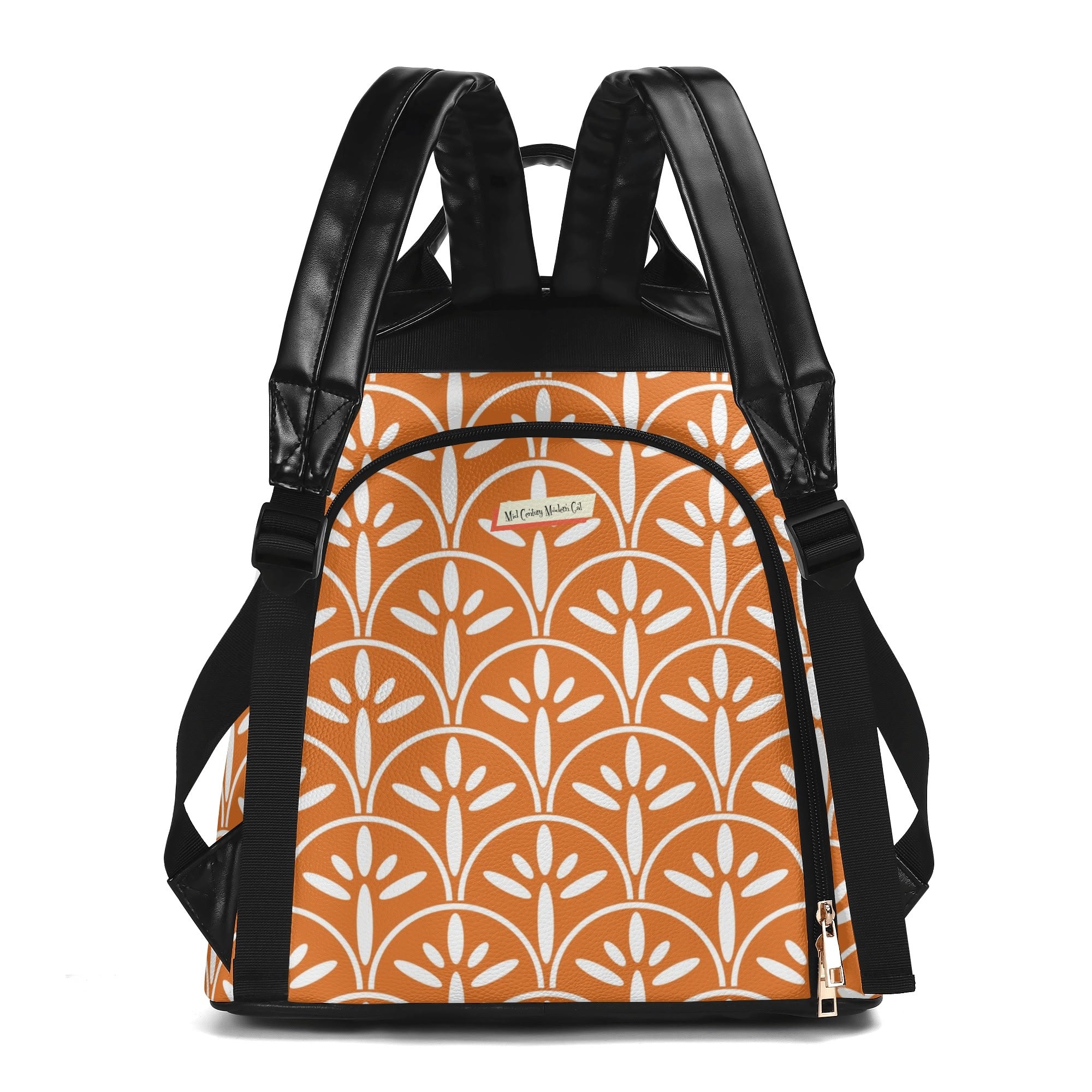 Mid Century Atomic Cat, Book Lover, Book Club Gal, Scandinavian Design, Mid Mod Travel Daypack Anti-theft Backpack - Mid Century Modern Gal