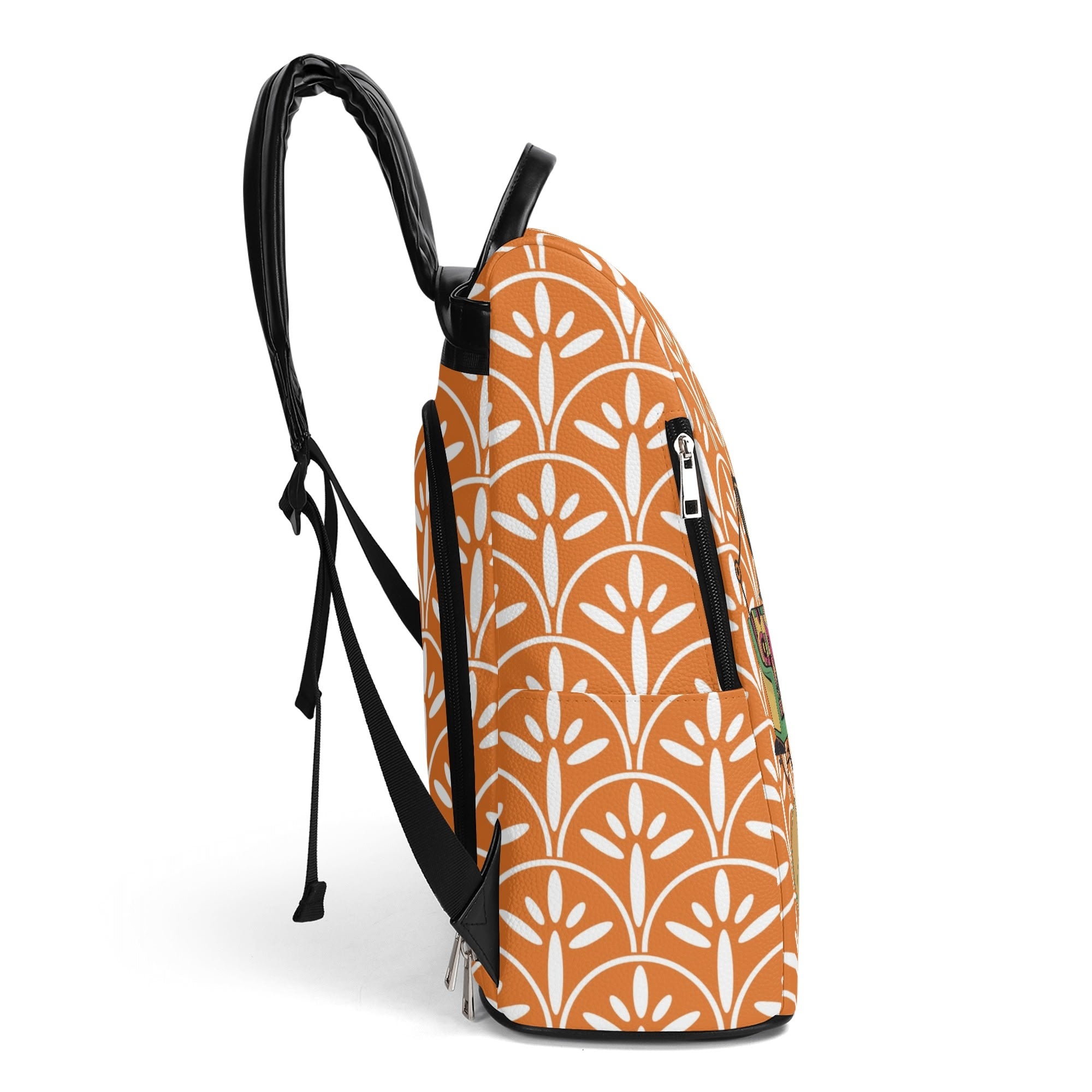 Mid Century Atomic Cat, Book Lover, Book Club Gal, Scandinavian Design, Mid Mod Travel Daypack Anti-theft Backpack - Mid Century Modern Gal