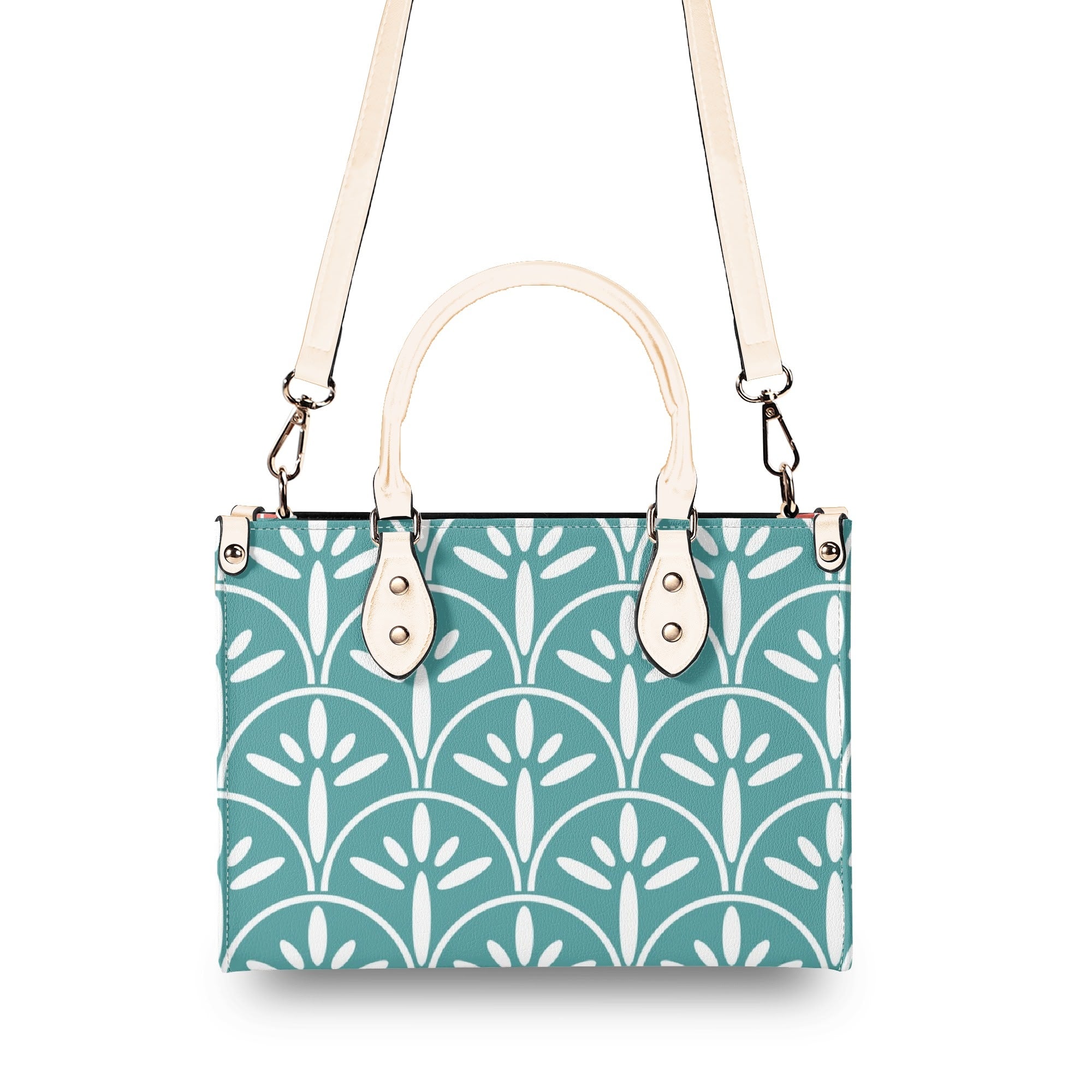 Retro Mod Scandinaian Floral, Birds Spring Summer Mid Century Modern Gal Signature Handbag, Shoulder Bag - Mid Century Modern Gal