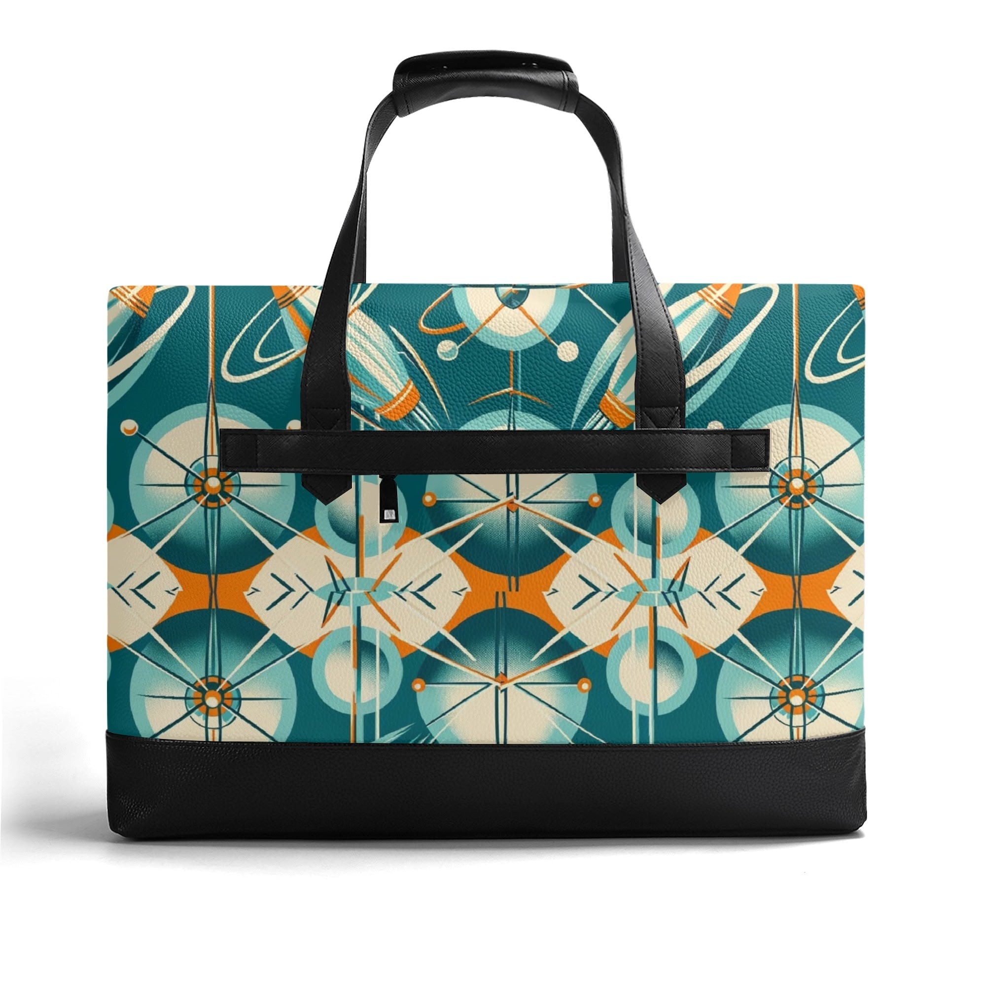 Atomic Space, Retro Dapper Man Briefcase For Work Or Travel - Mid Century Modern Gal