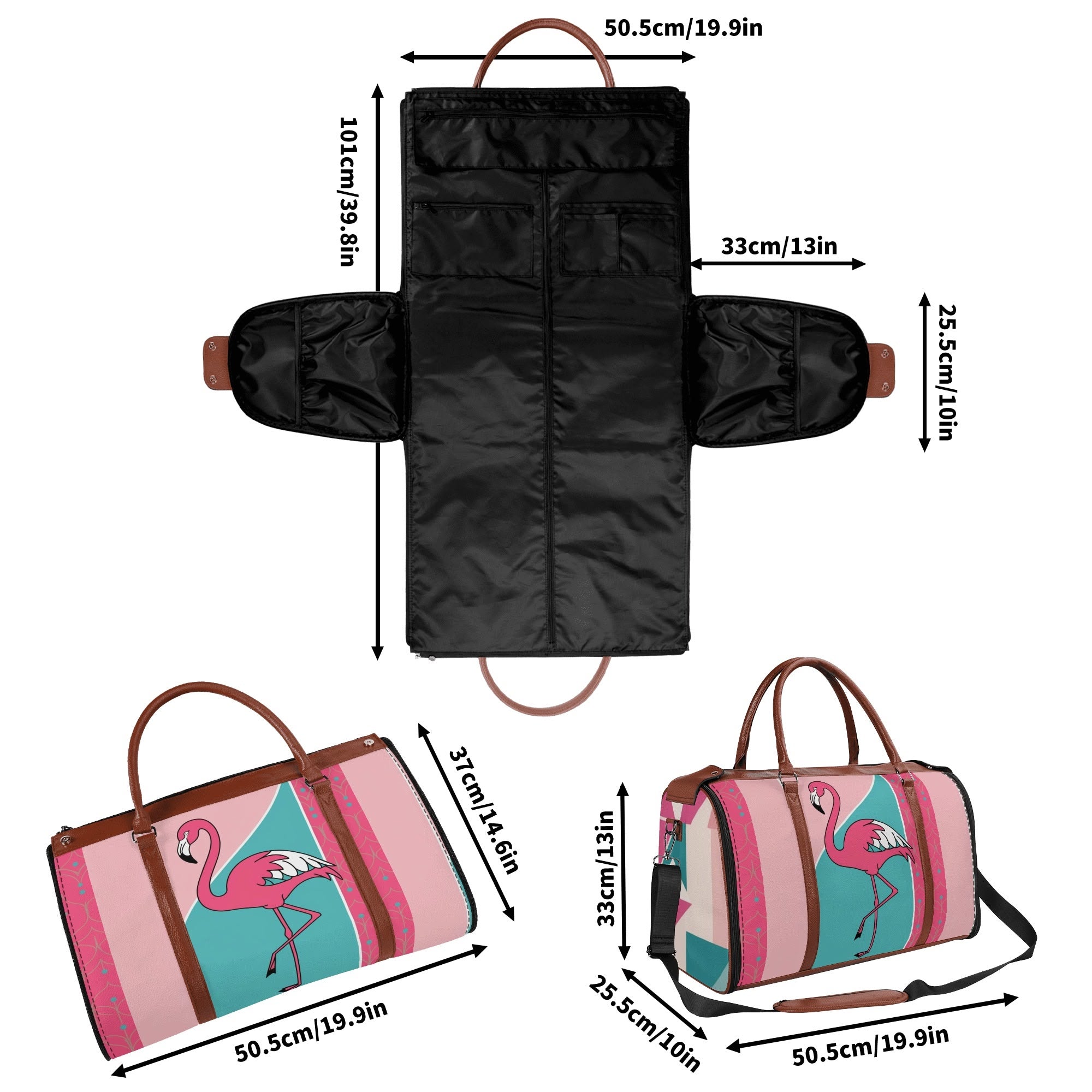 Mid Mod Kitschy Old Palm Springs California Retro Duffel Bag, Trifold Travel Bag - Mid Century Modern Gal