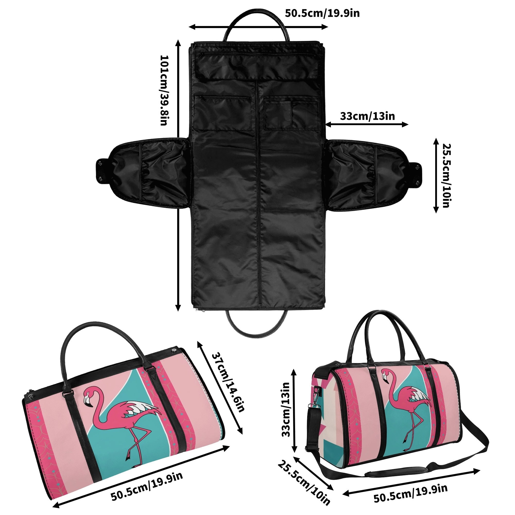 Mid Mod Kitschy Old Palm Springs California Retro Duffel Bag, Trifold Travel Bag - Mid Century Modern Gal