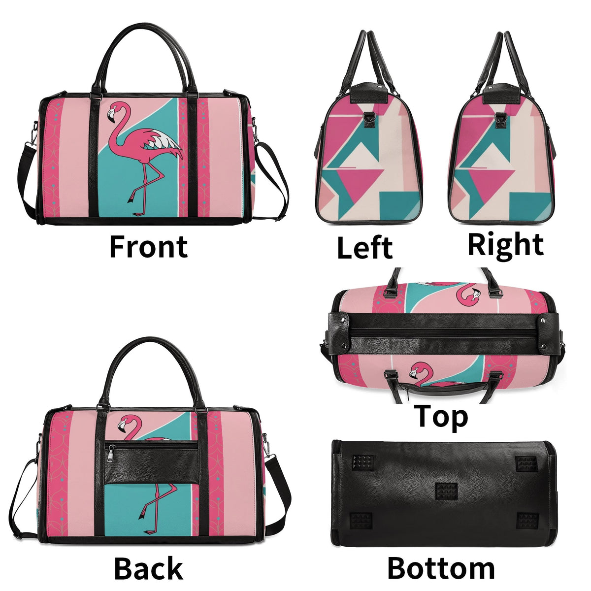 Mid Mod Kitschy Old Palm Springs California Retro Duffel Bag, Trifold Travel Bag - Mid Century Modern Gal