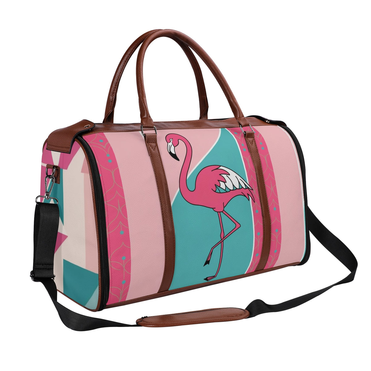 Mid Mod Kitschy Old Palm Springs California Retro Duffel Bag, Trifold Travel Bag - Mid Century Modern Gal