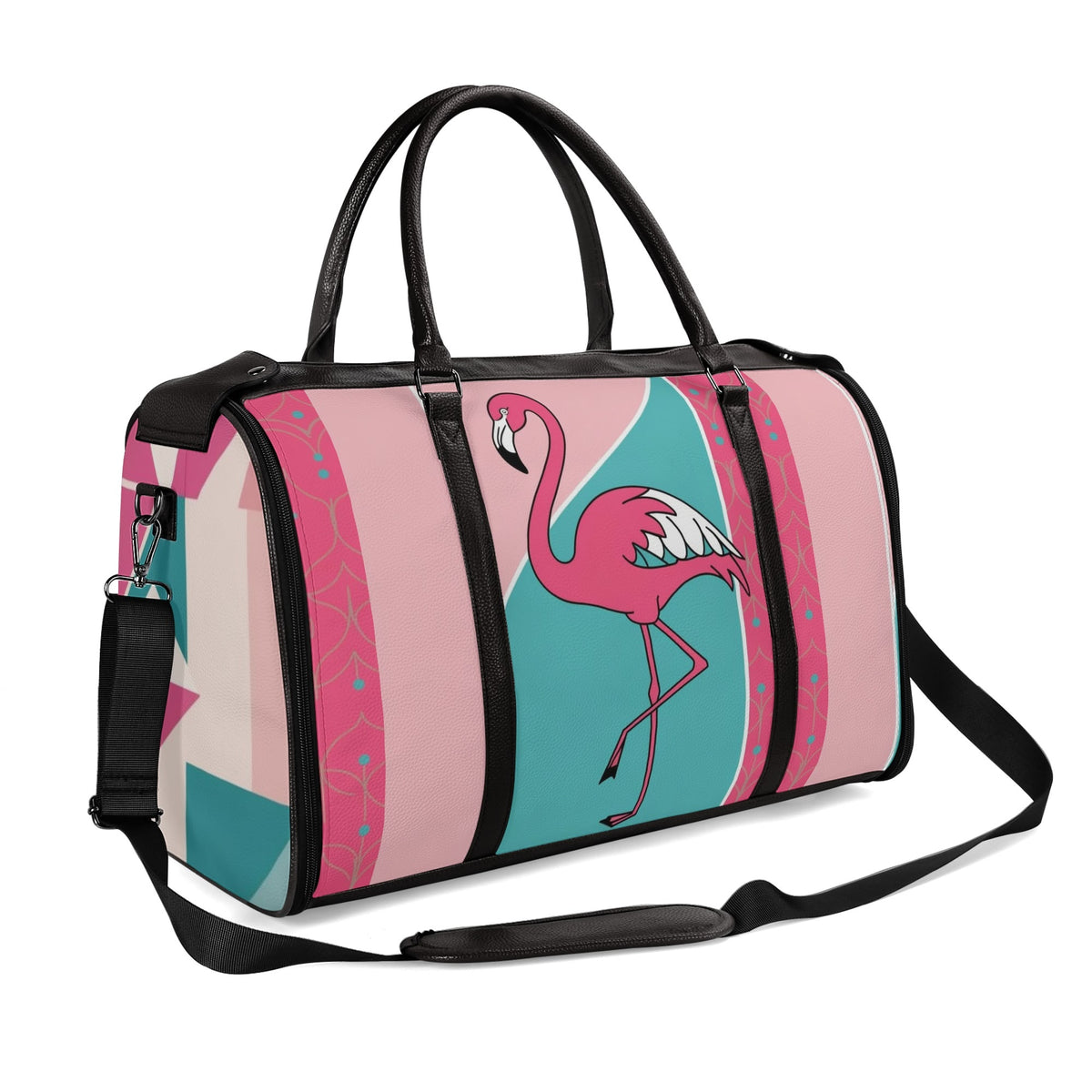 Mid Mod Kitschy Old Palm Springs California Retro Duffel Bag, Trifold Travel Bag - Mid Century Modern Gal
