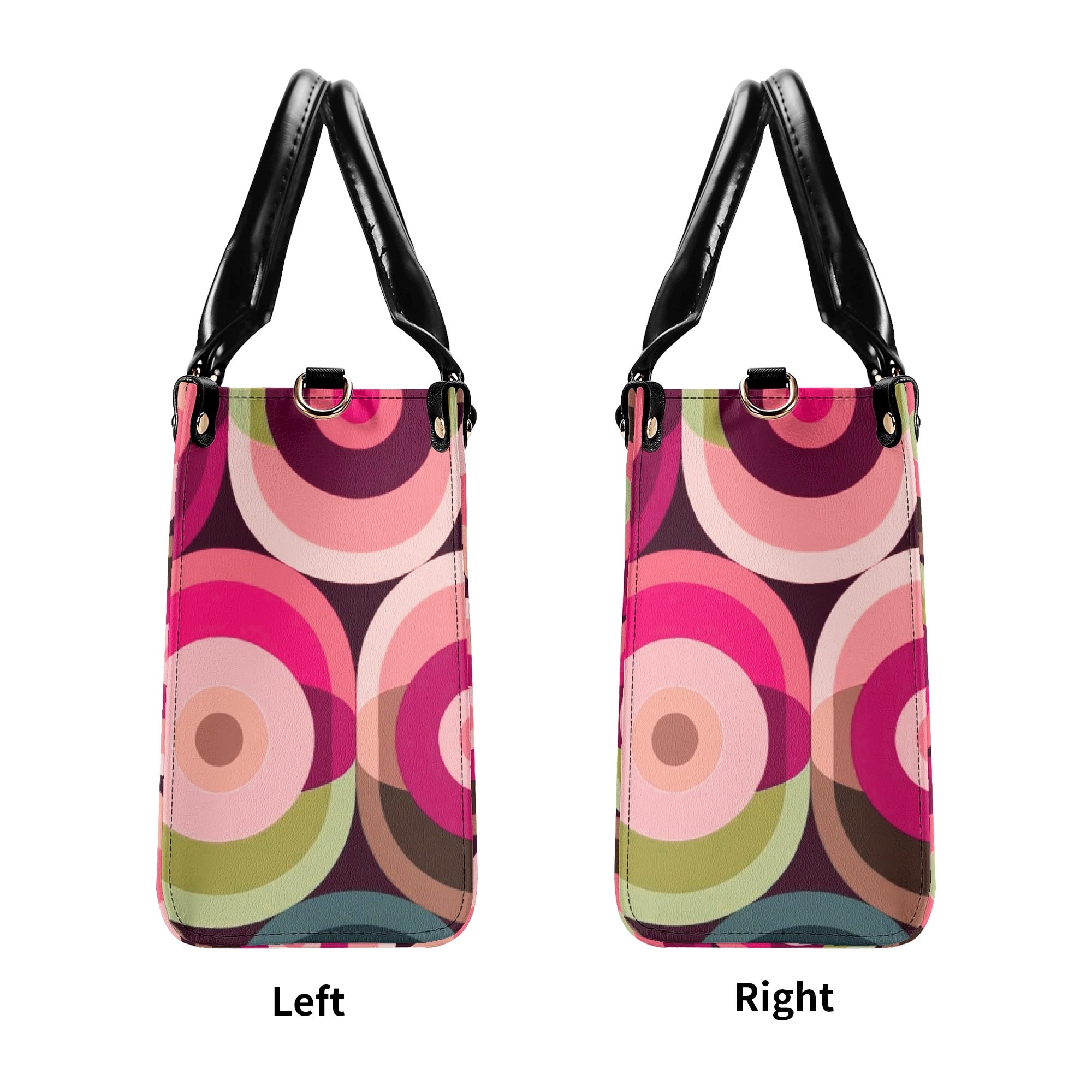 Mid Century Modern Gal Signature Atomic Cat And Hippie Mod Gal, Retro Orbs Summer Vibes Handbag - Mid Century Modern Gal