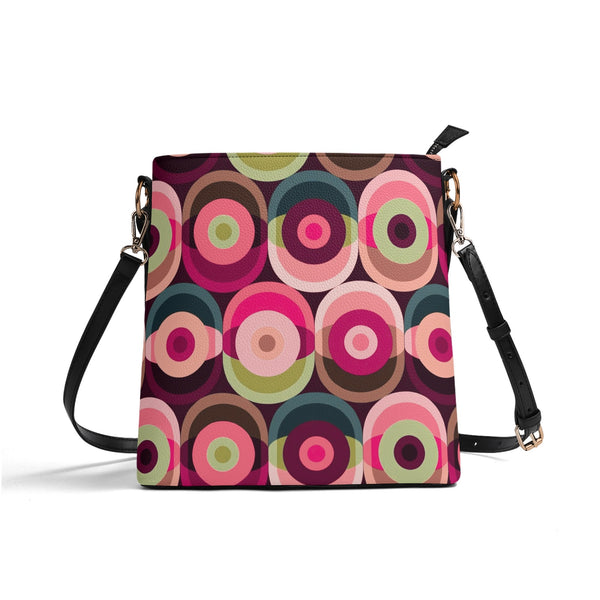 Retro Mid Mod 60s Groovy Orb Summer Vibes Bucket Bag
