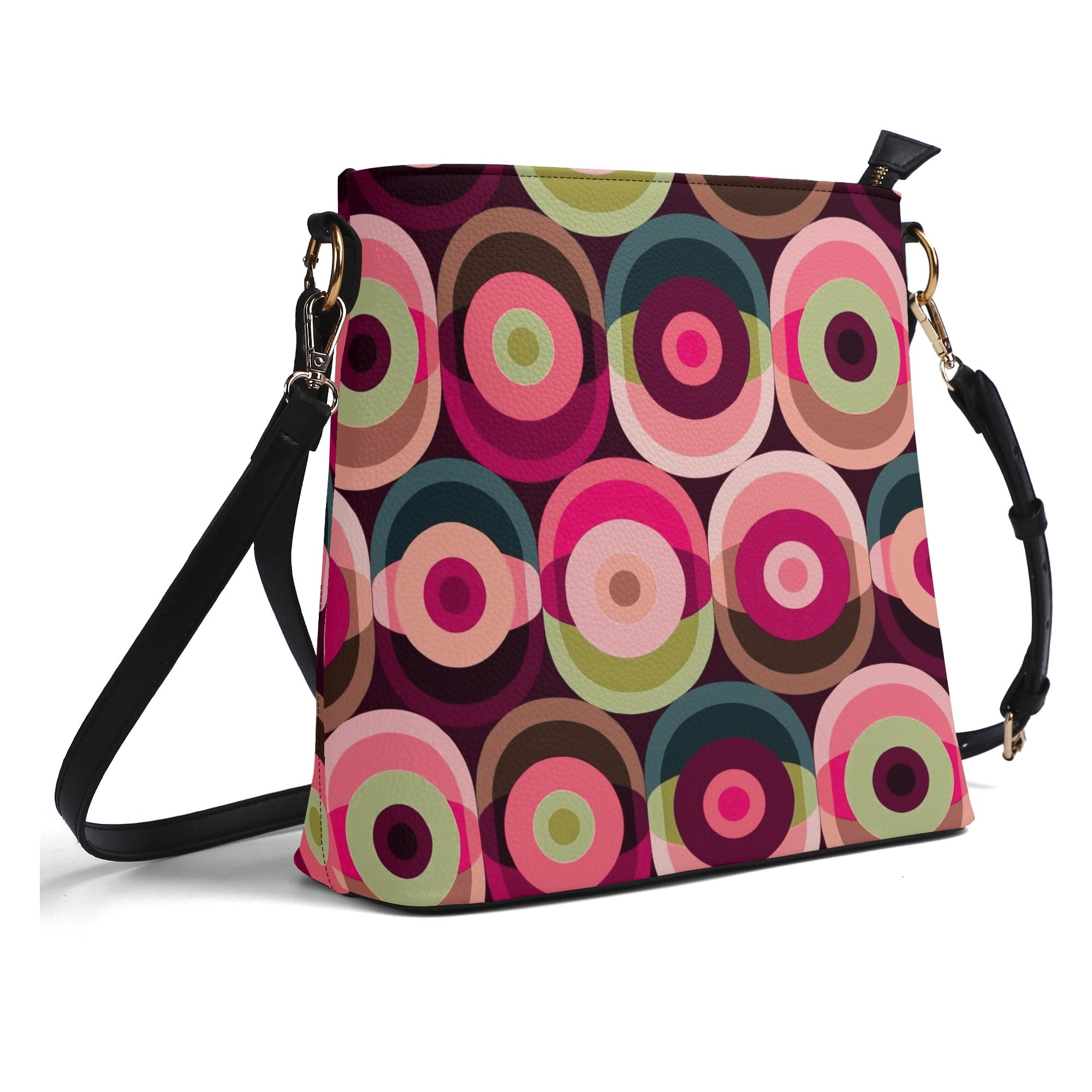 Retro Mid Mod 60s Groovy Orb Summer Vibes Bucket Bag - Mid Century Modern Gal