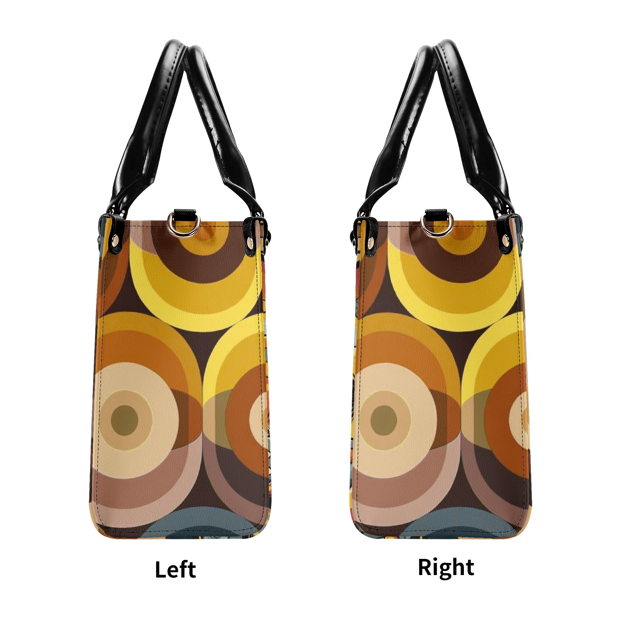 Groovy 70s Retro Owl, Mushroom, Floral Hipster Funky Flaired Handbag Shoulder Bag - Mid Century Modern Gal