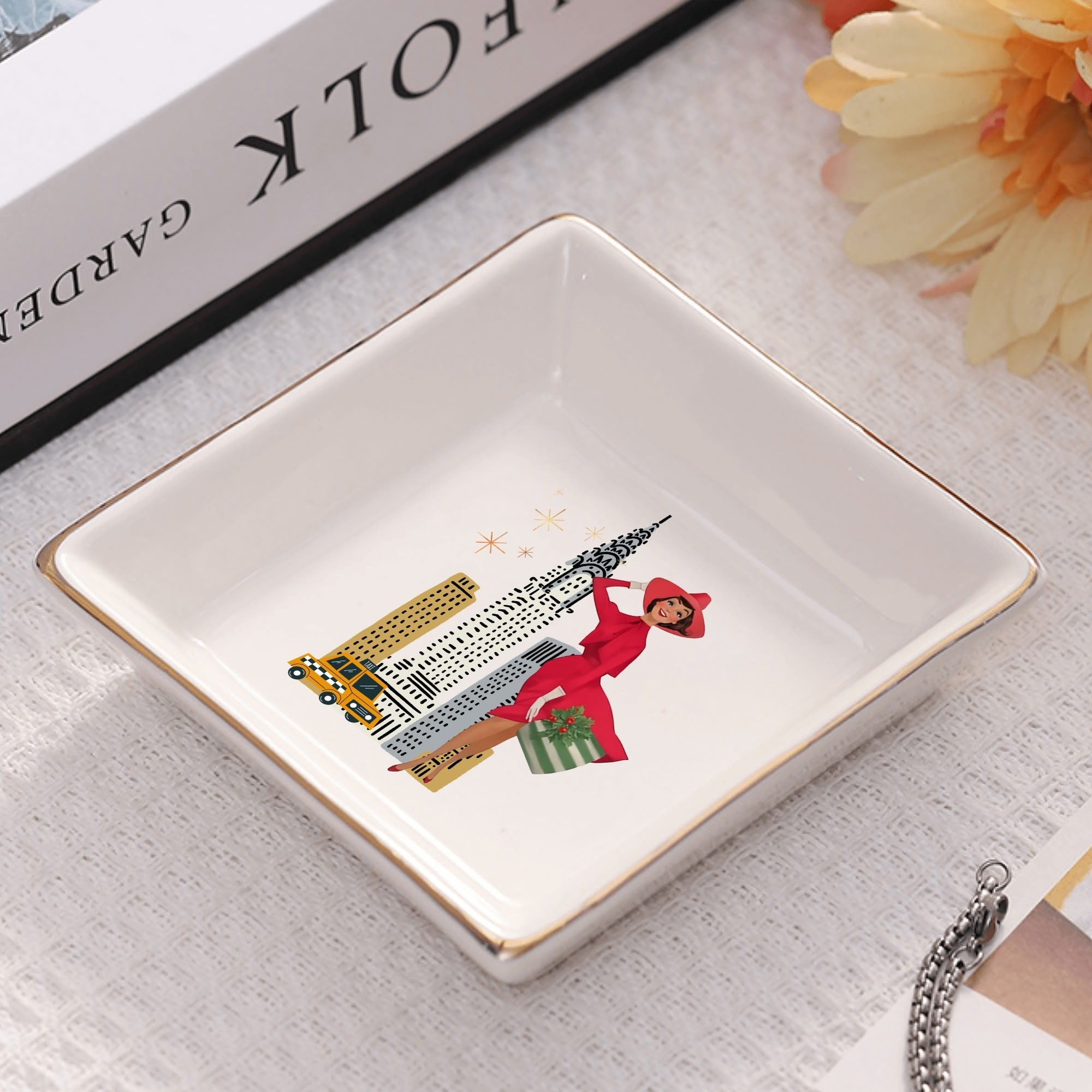Holiday Kitsch Mid Century Modern Mod Gal Christmas Dessert Or Appetizer Plates - Mid Century Modern Gal