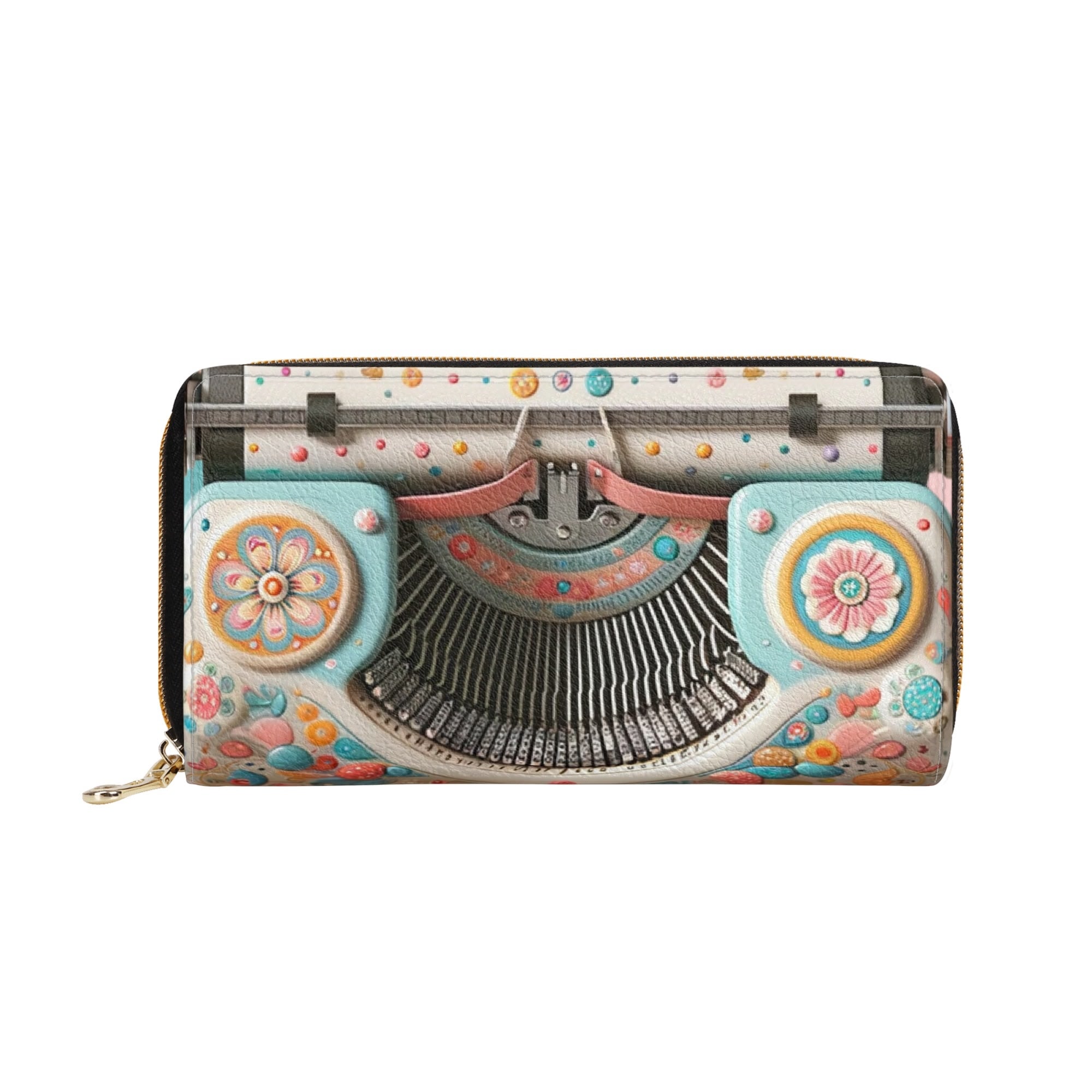 Retro Mod Kitschy Quirky Typewriter Wallet - Mid Century Modern Gal