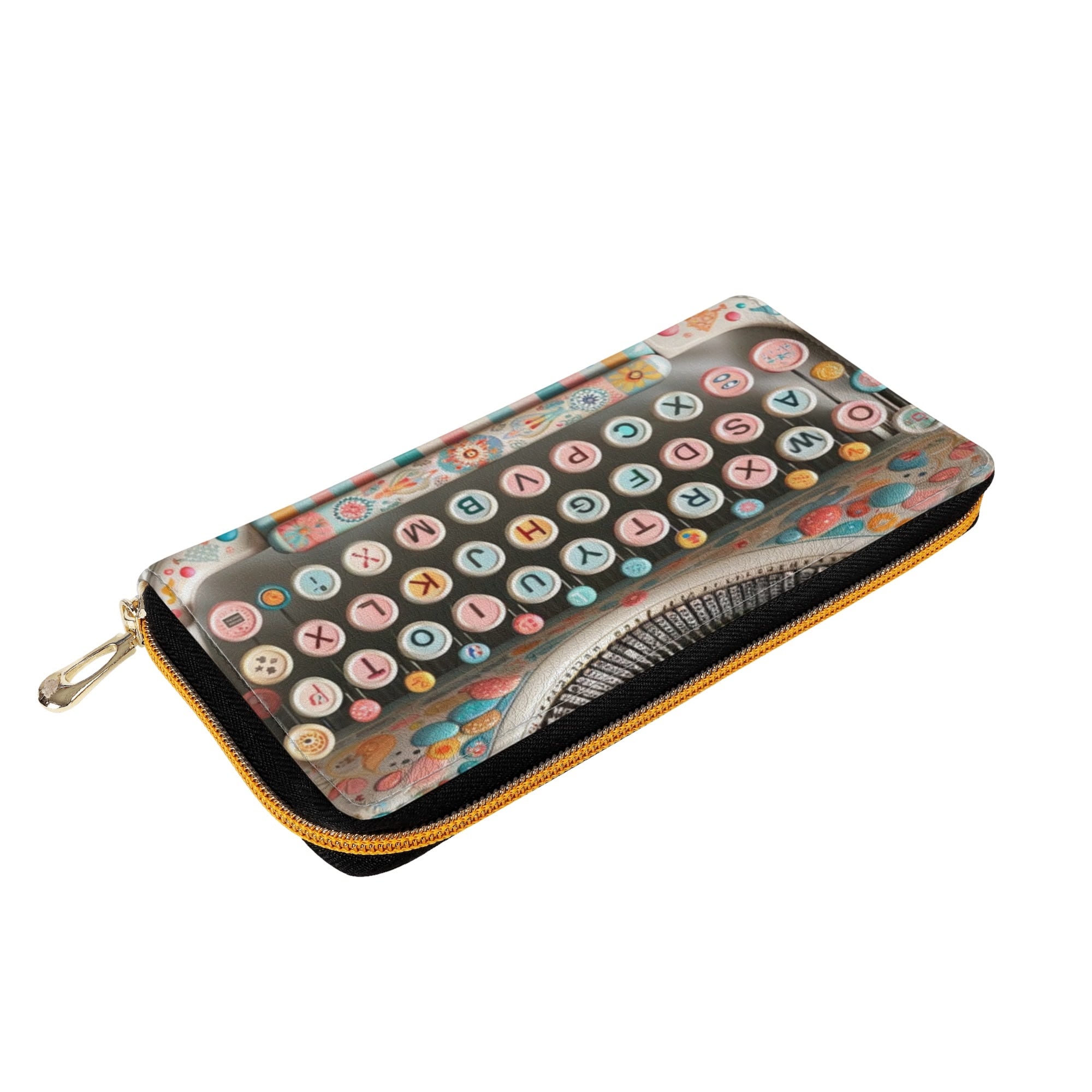 Retro Mod Kitschy Quirky Typewriter Wallet - Mid Century Modern Gal