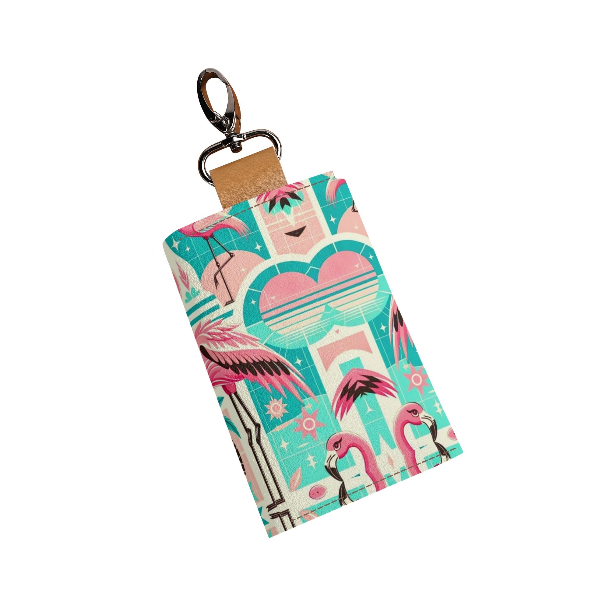 Flamingo Palm Springs Cali Kitschy Key Chain - Mid Century Modern Gal