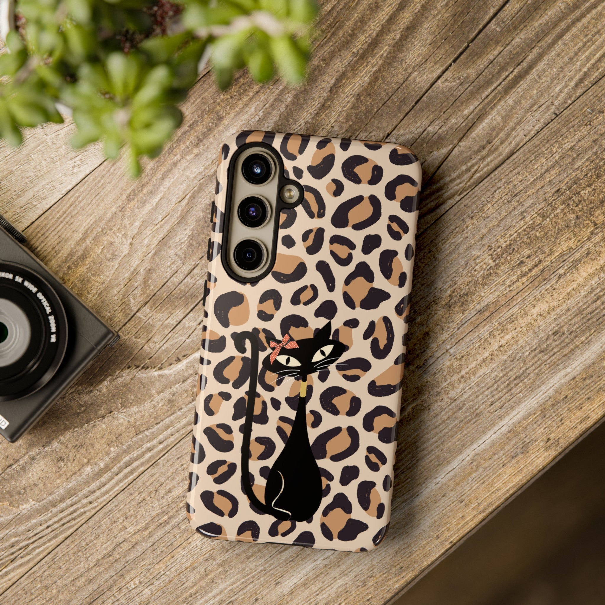 Mid Century Modern 50s Leopard Print, Atomic Cat, Mid Mod Tough Cases