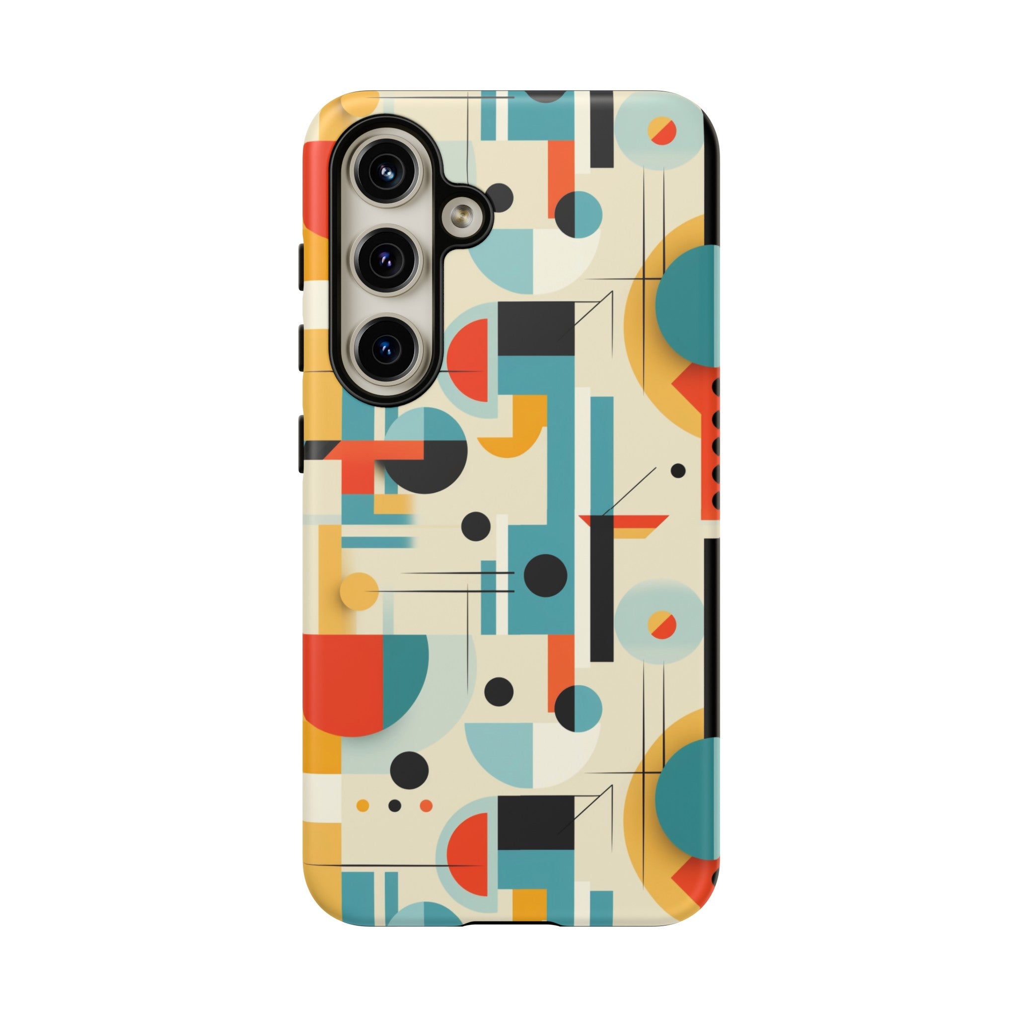Bauhaus Designed Mid Mod Geometric Groovy Smart Phone, iPhone, Samsung Compatible Tough Cases