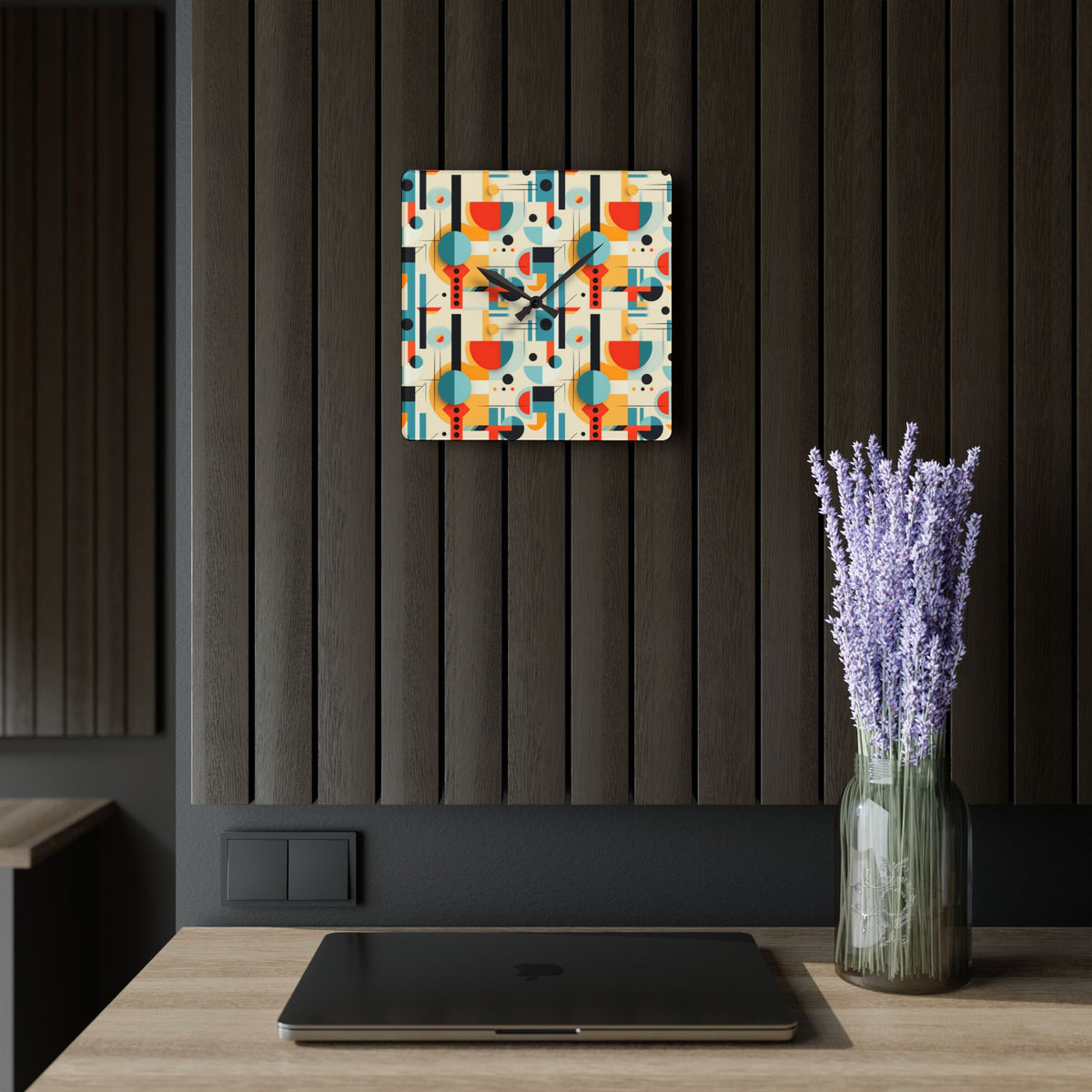 Mid Century Modern Bauhaus Designed MCM Acrylic Wall Clock - Mid Century Modern Gal