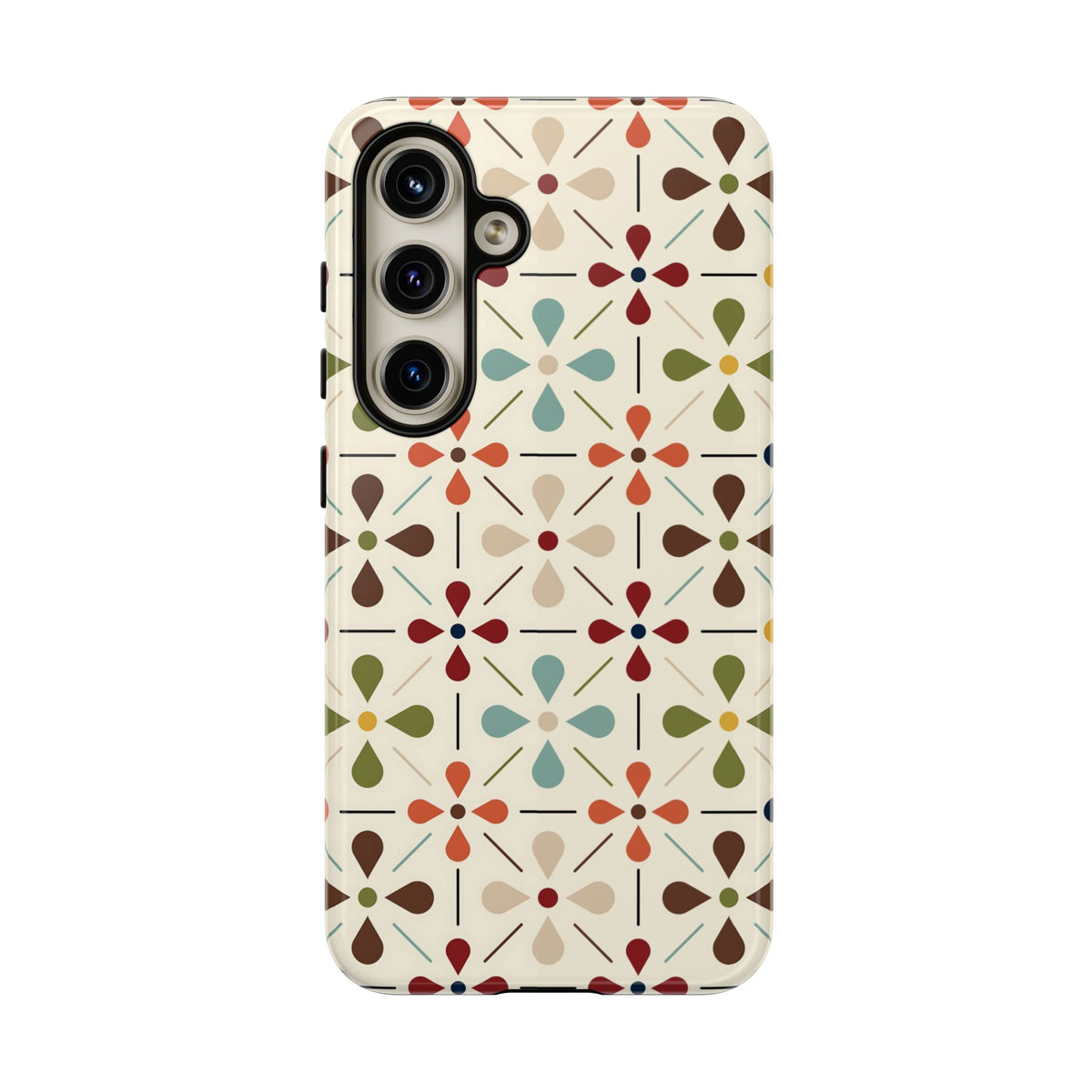 Scandinavian Flower, Mid Modern Danish Design Tough Phone Case