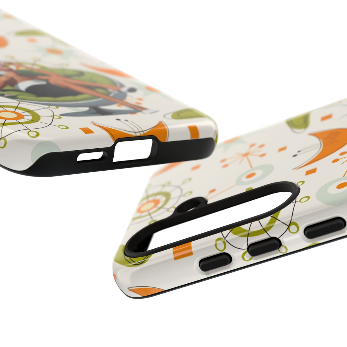 Mid Century Modern Atomic Starburst Mid Mod 60s Gal Retro Chic Tough Phone Case with Vintage Glamour Design