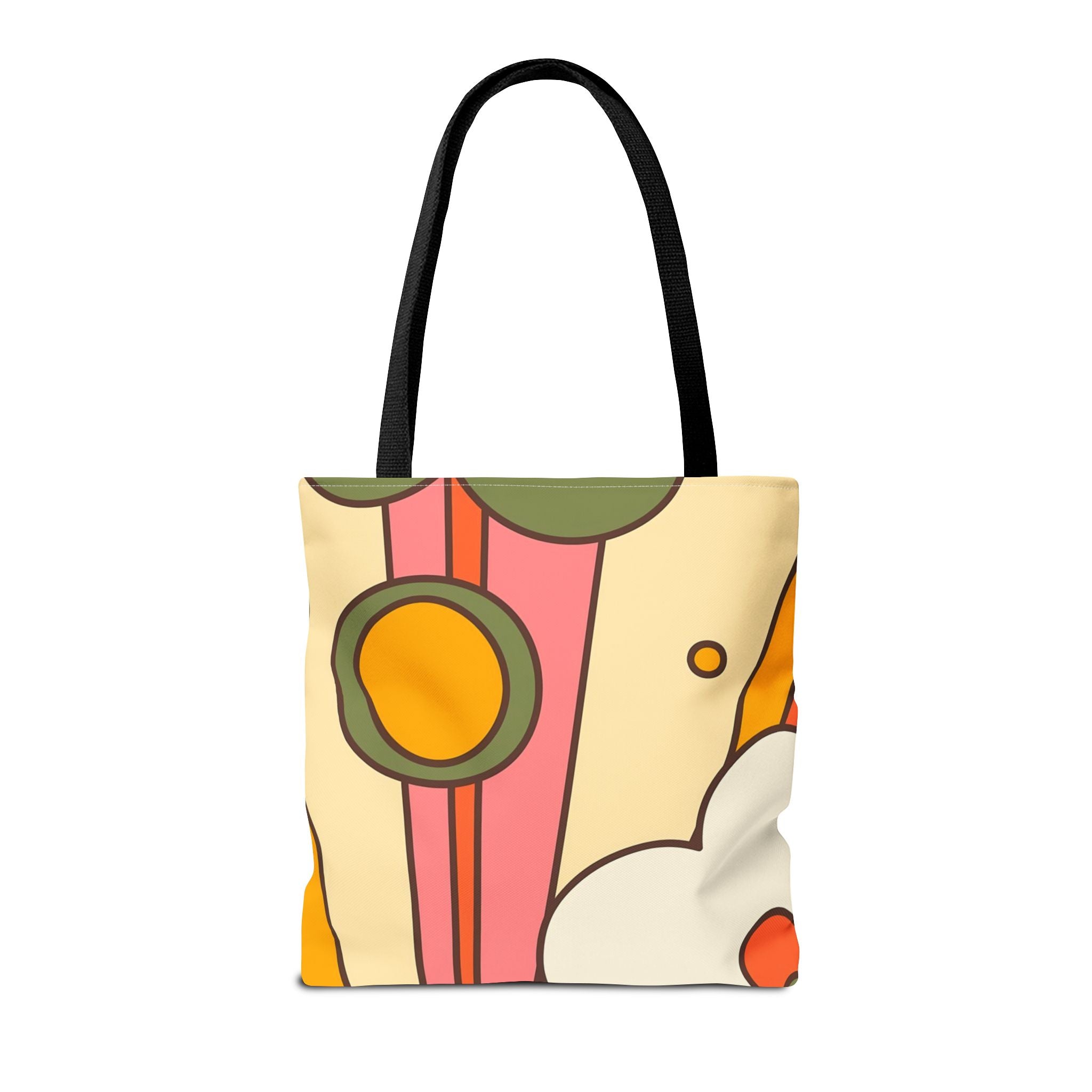 Pickleball Player Lover Tote Bag, Retro Groovy Mod Cat - Mid Century Modern Gal