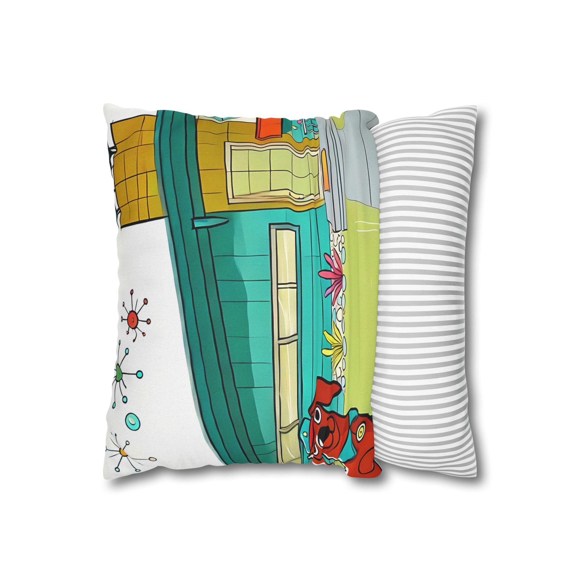 Chief Of Doxie Dwelling, Kitschy Mid Century Modern Pillow COVER Only - Mid Century Modern Gal