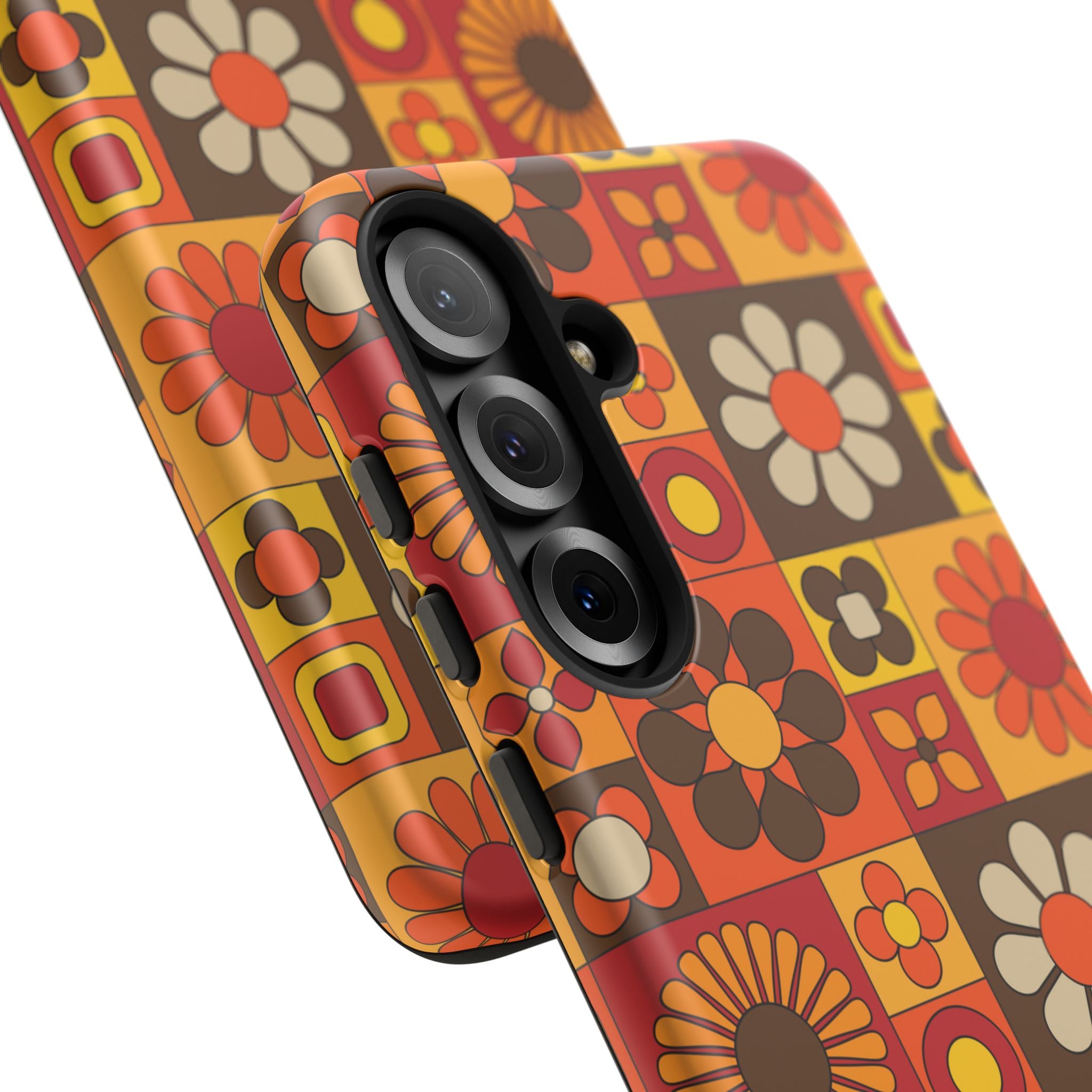 Retro 70s Mid Mod Floral Phone Case | Tough Cases for Flower Lovers