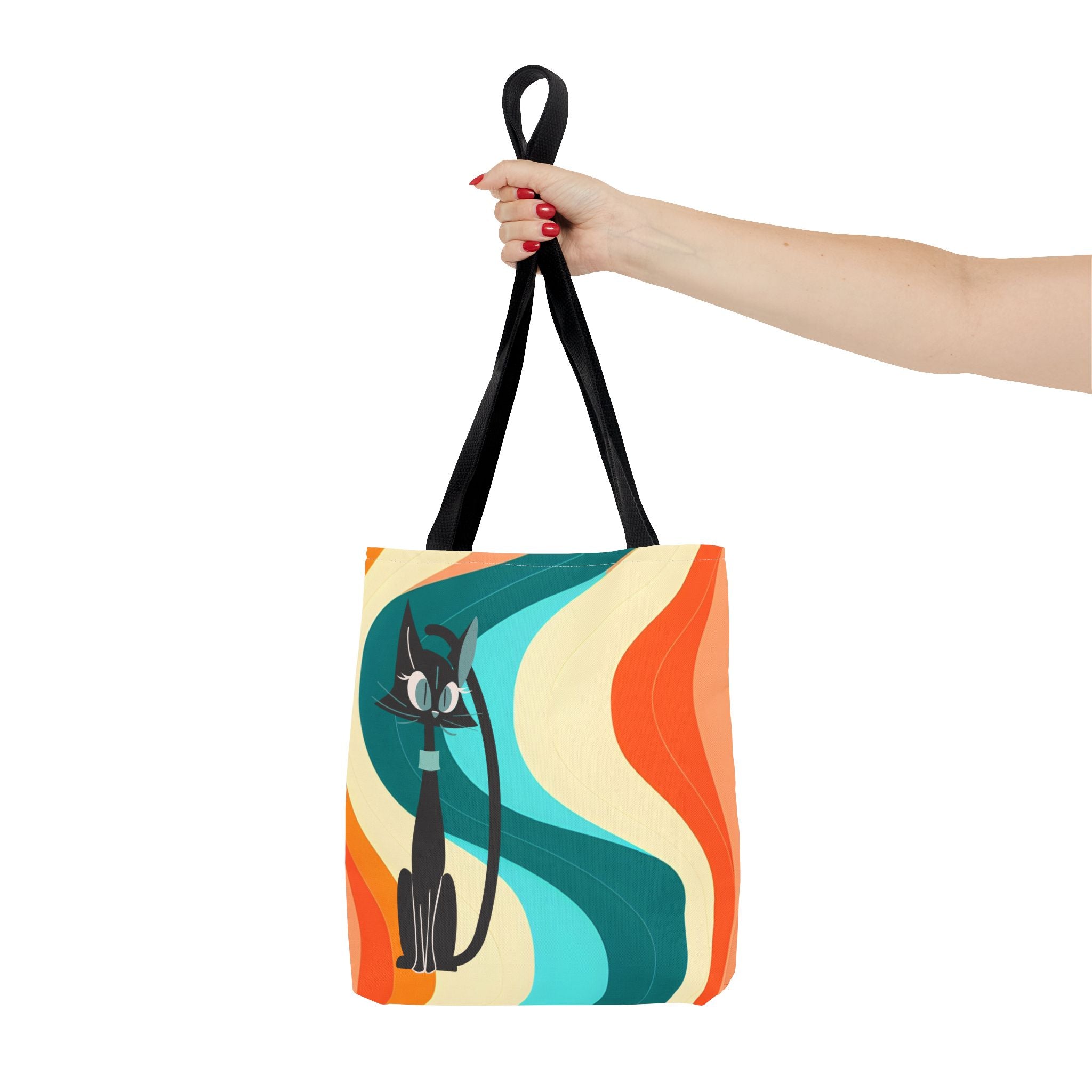 Atomic Cat Mid Mod Groovy Tote Bag - Mid Century Modern Gal