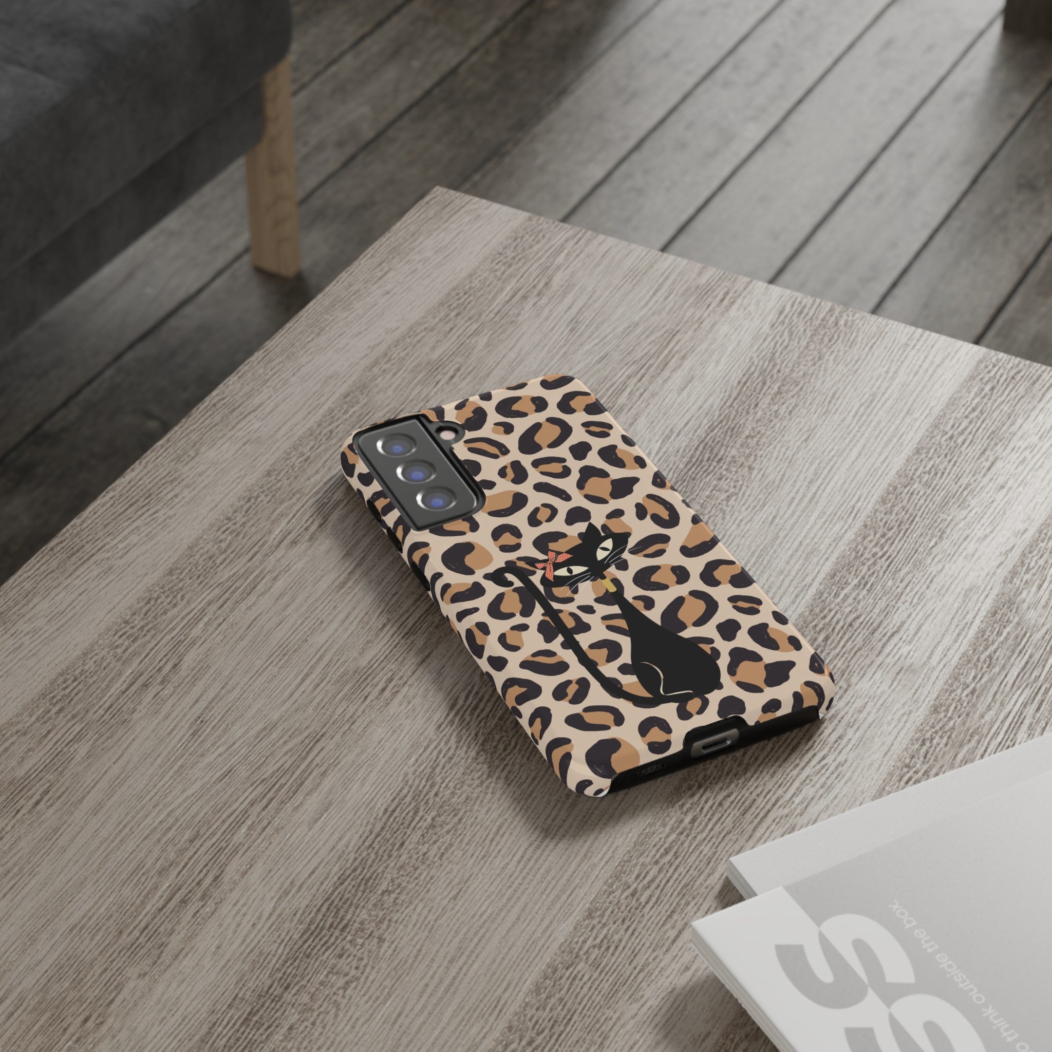 Mid Century Modern 50s Leopard Print, Atomic Cat, Mid Mod Tough Cases - Mid Century Modern Gal