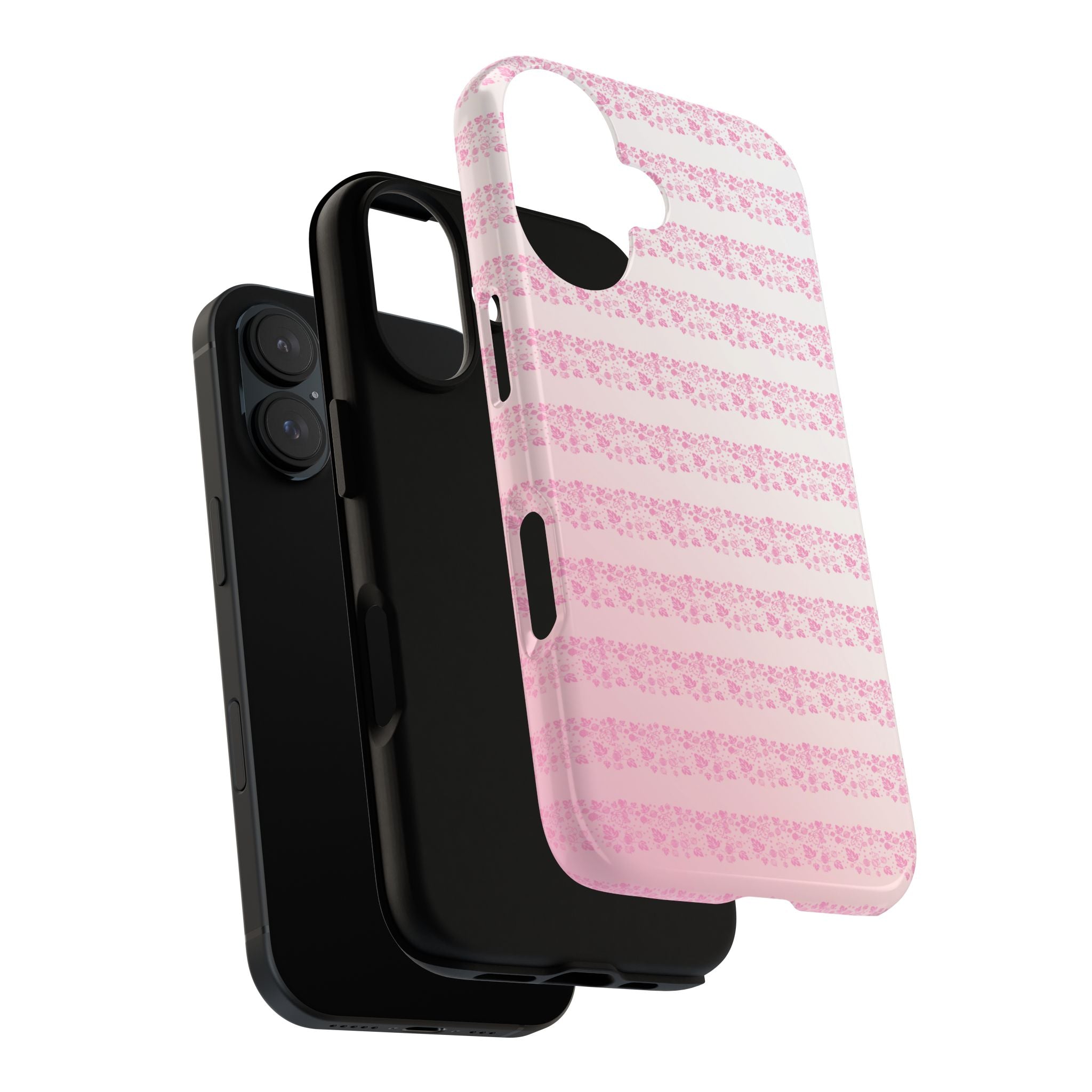 Pink Pyrex Gooseberry Striped Phone Case, Stylish Phone Cover, Tough Protective Case, Cute Cell Phone Case, Trending Gift for Her