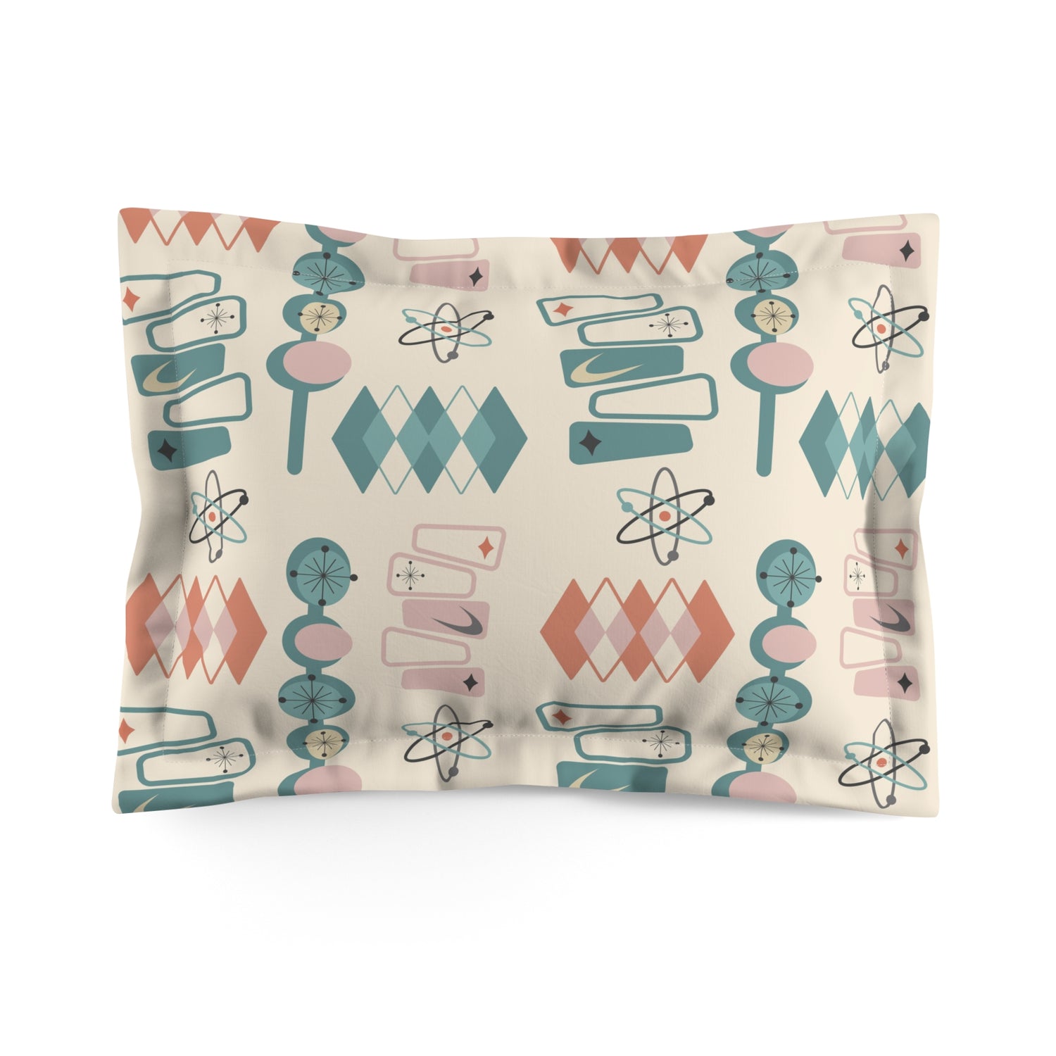 Mid Century Mod Googie Style, Retro MCM Pillow Sham - Mid Century Modern Gal
