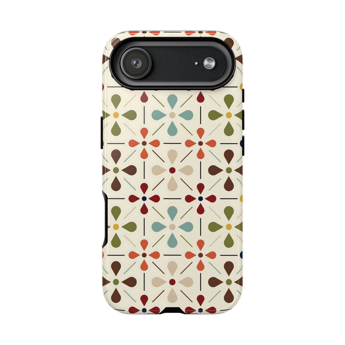 Scandinavian Flower, Mid Modern Danish Design Tough Phone Case