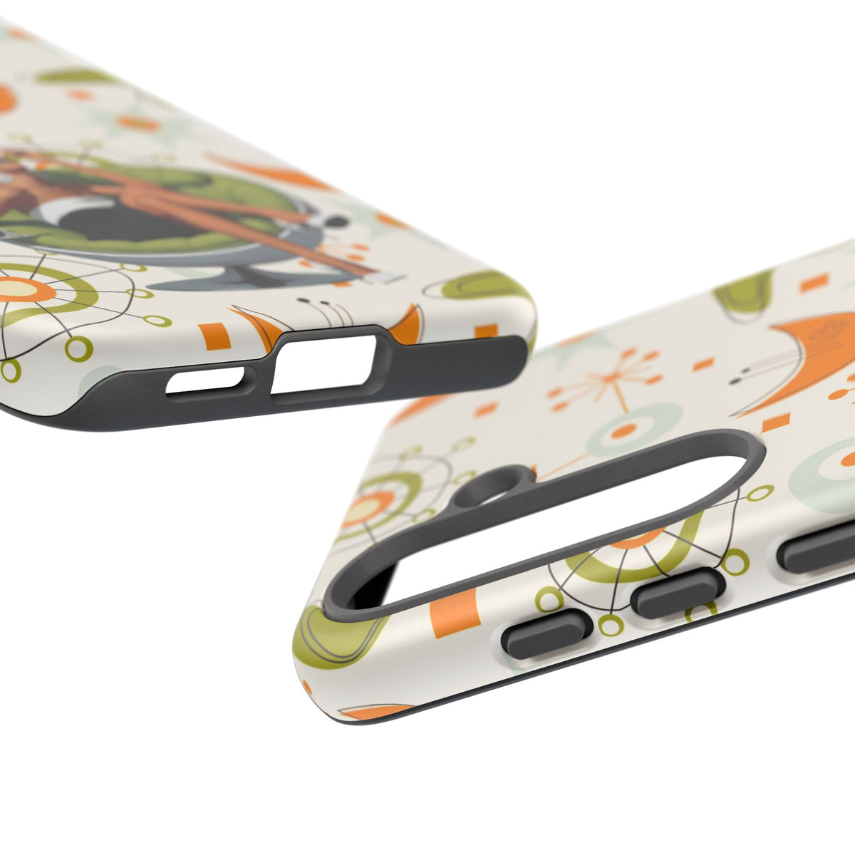 Mid Century Modern Atomic Starburst Mid Mod 60s Gal Retro Chic Tough Phone Case with Vintage Glamour Design