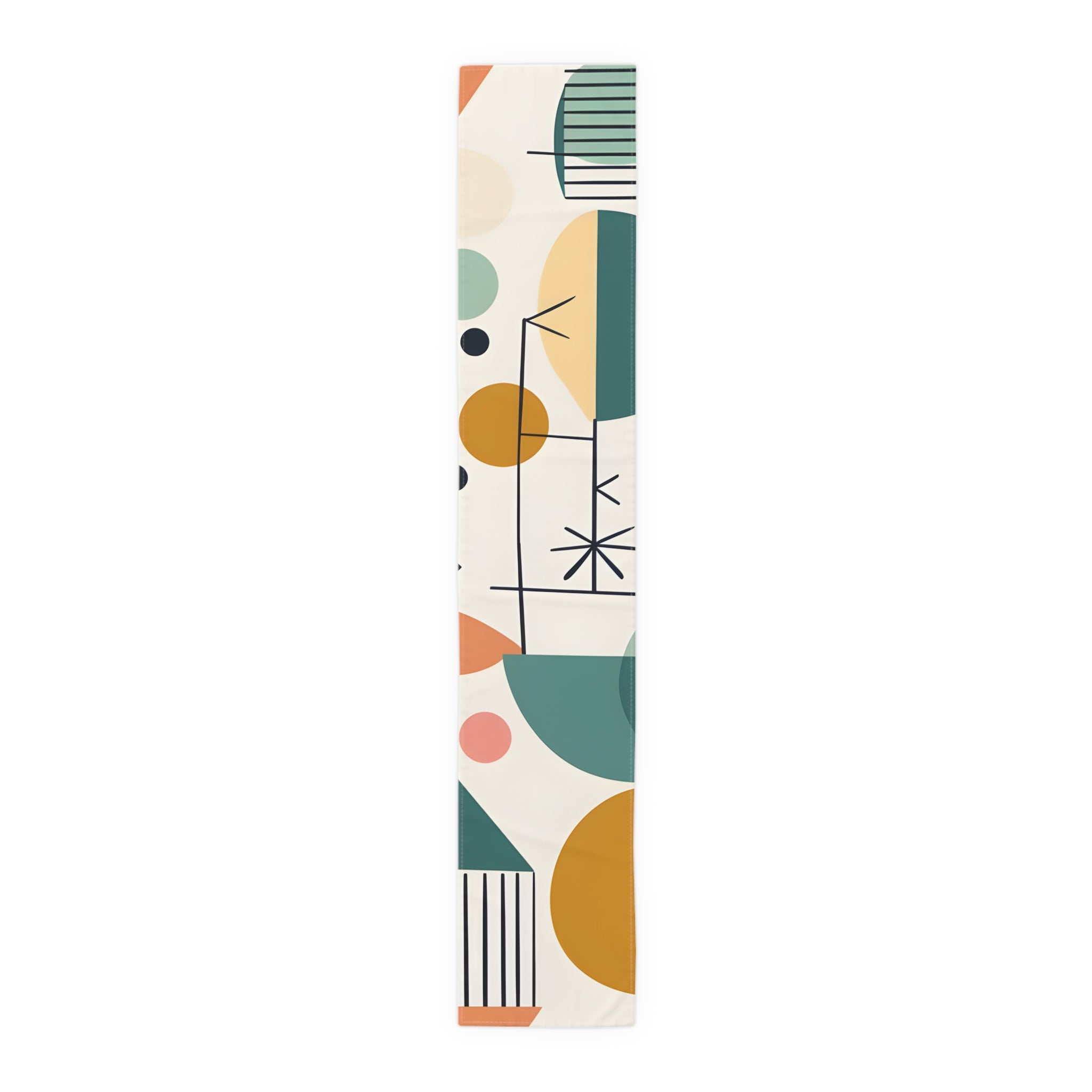 Mid Century Modern Scandinavian Designed Geometric Mod Boho Style Table Runner - Mid Century Modern Gal