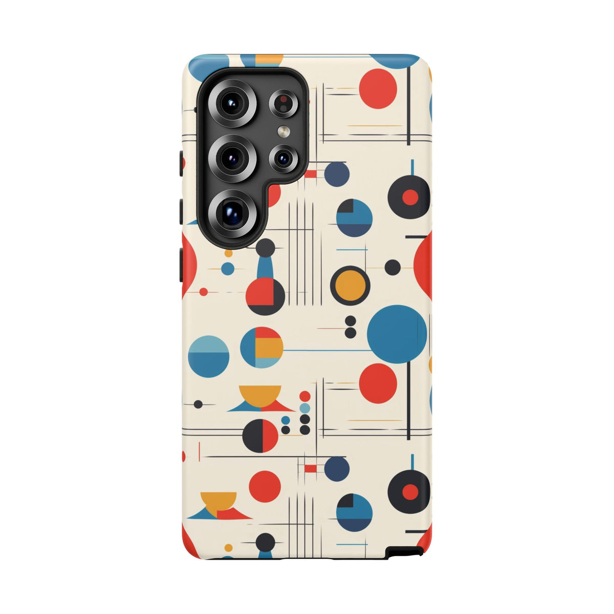 Mid Mod Bauhaus Designed iPhone, Samsung, Pixel Retro Phone Tough Cases