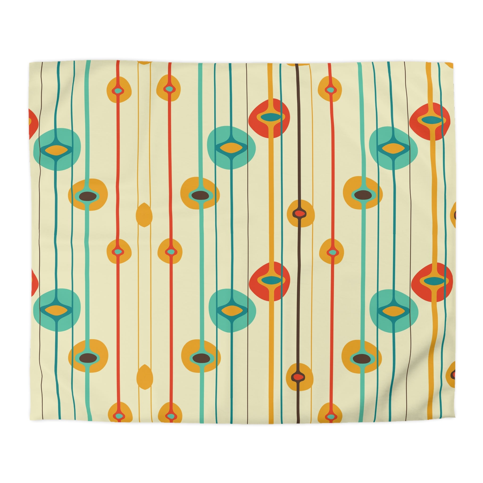 Mid Century Modern Googie Designed Atomic 50s Bedding Duvet Cover - Mid Century Modern Gal