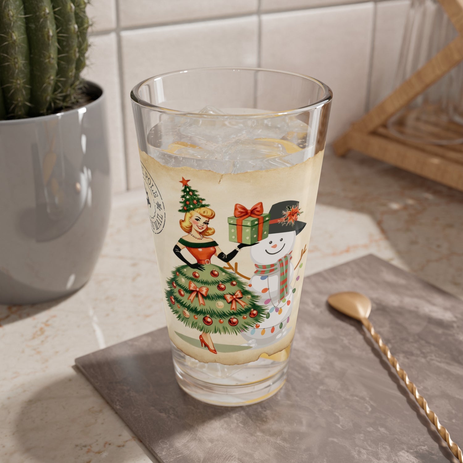 Retro 50s Kitsch Festive Holiday Mid Century Modern Barware - Mid Century Modern Gal