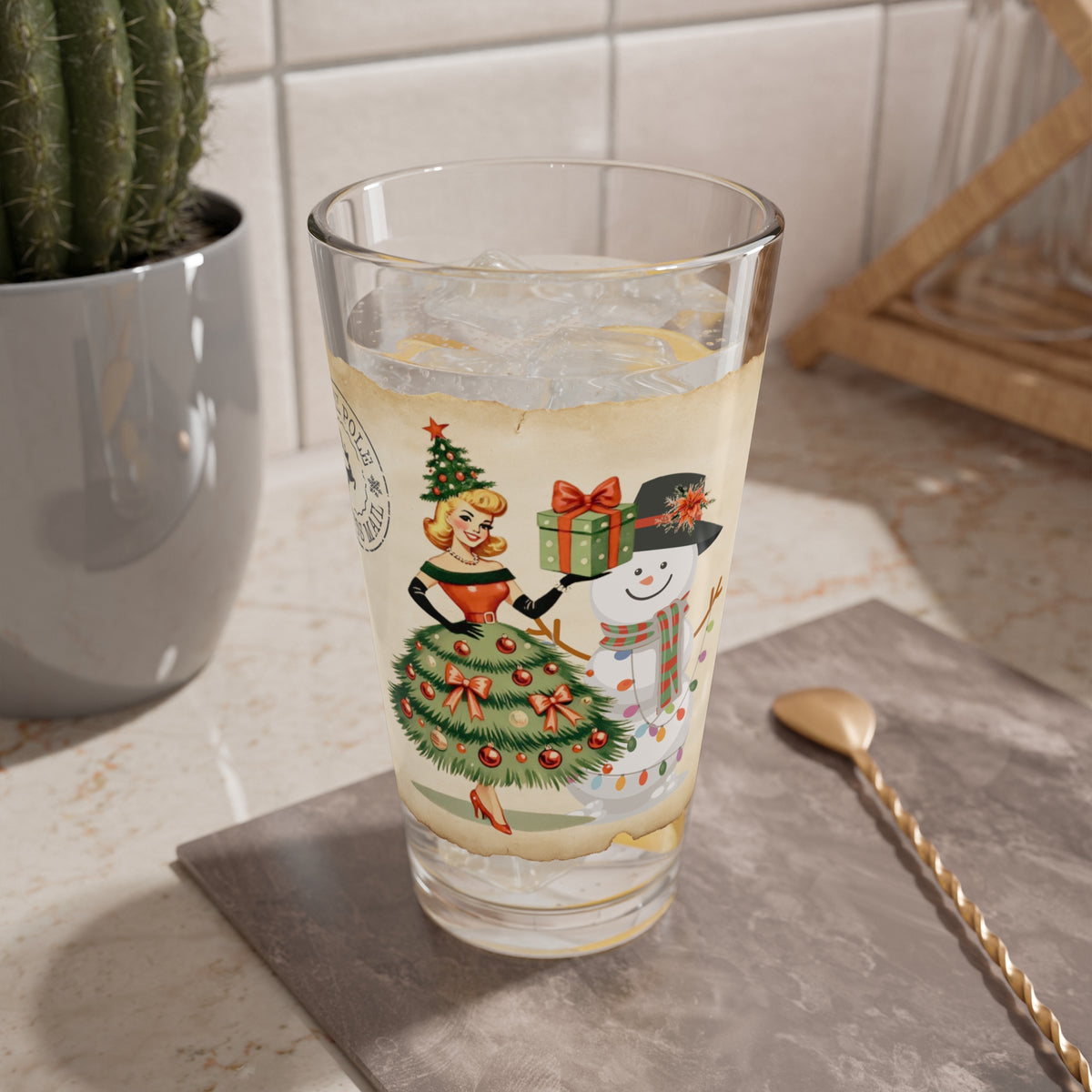 Retro 50s Kitsch Festive Holiday Mid Century Modern Barware - Mid Century Modern Gal