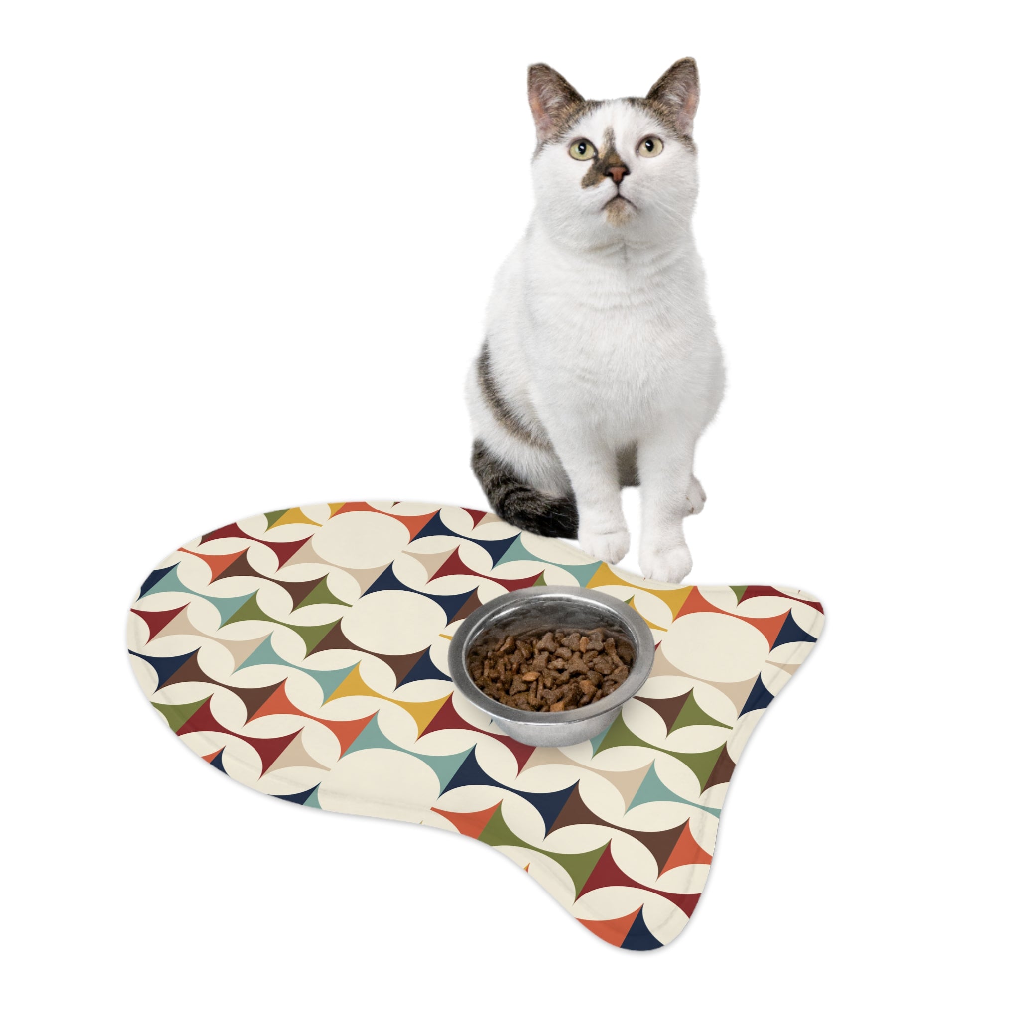 Scandinavian Design Geometric Pet Feeding Mats - Mid Century Modern Gal