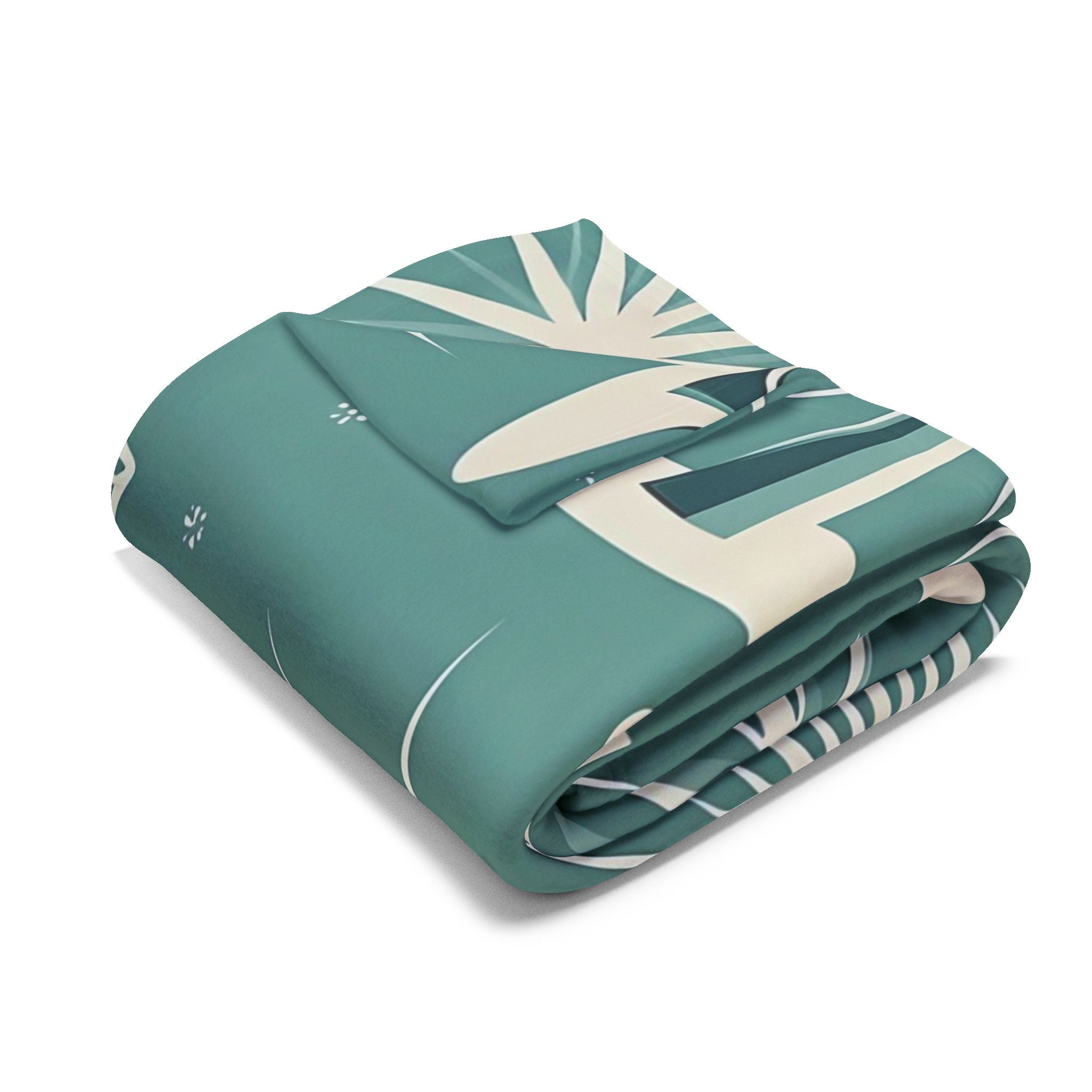 Mid Mod 60s Gal, Retro Glam Arctic Fleece Blanket | Mid-Century Modern Design with Martini & Cat - Mid Century Modern Gal