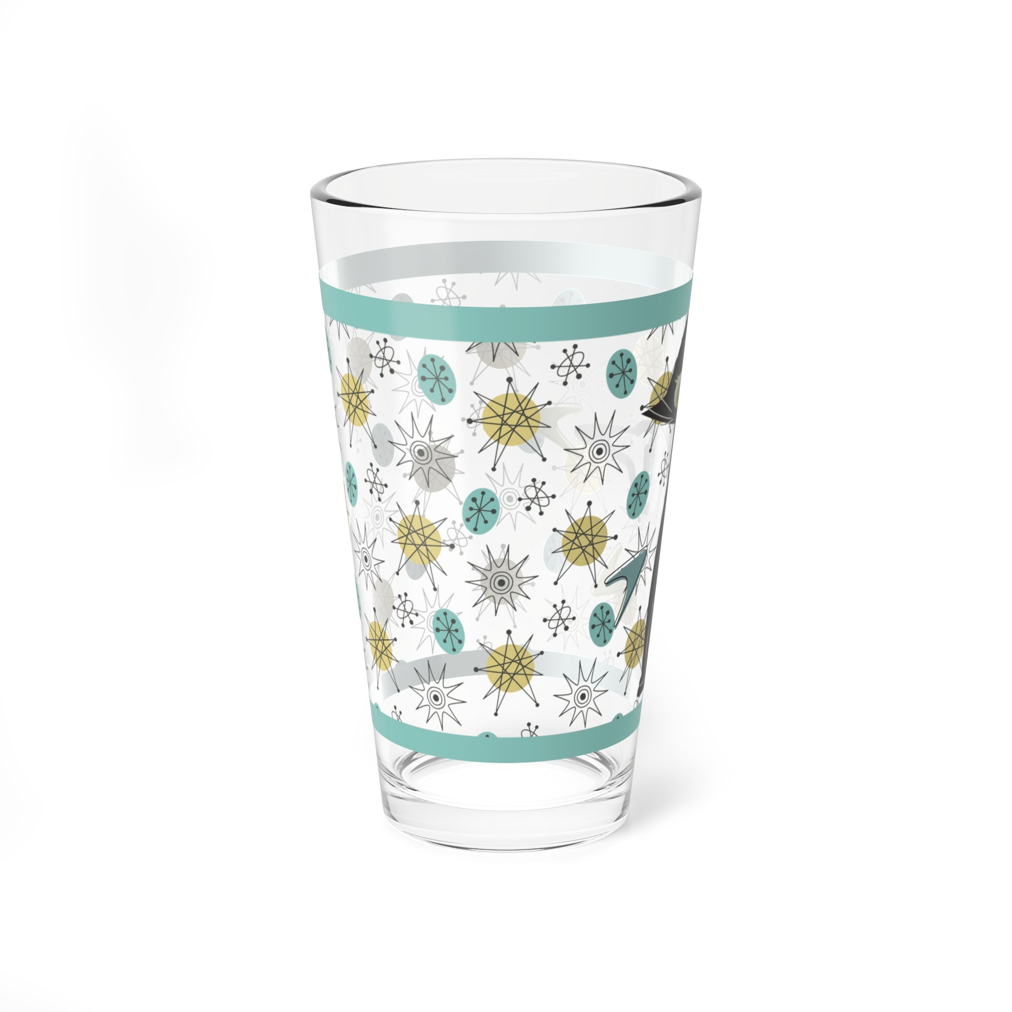 Franciscan Starburst Dish Pattern Mid Century Modern Drinkware, Atomic Cosmic Kittie, 50&