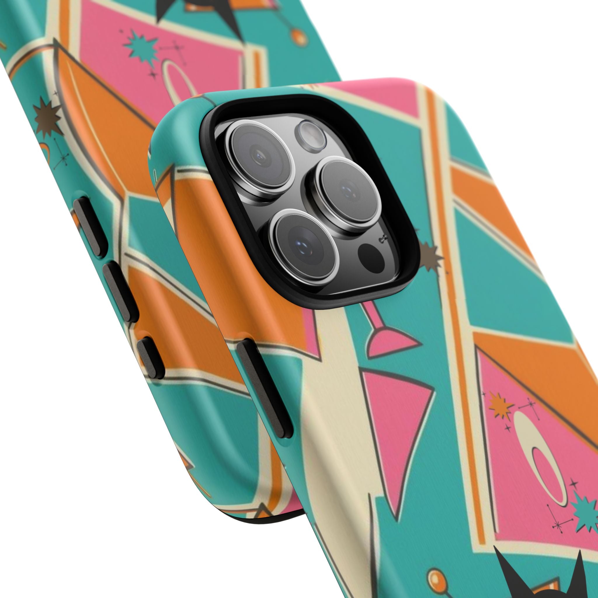 Atomic Cat Mid Mod Retro Cat Phone Case - Tough Cases for Stylish Cat Lovers