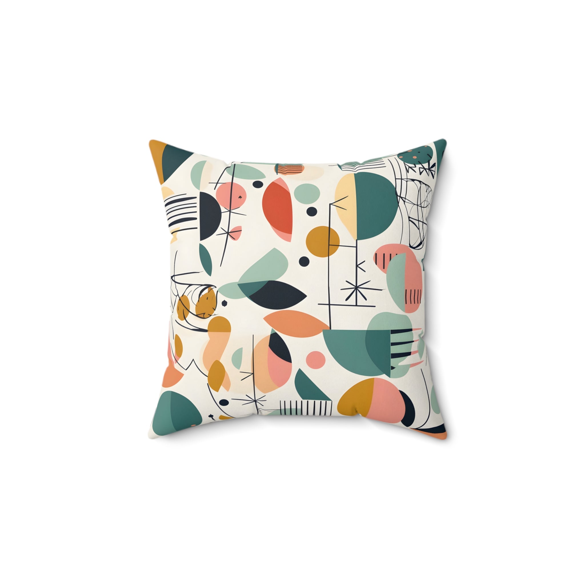Mid Century Modern Scandinavian Designed Minimalist Mod Retro Pillow And Insert - Mid Century Modern Gal