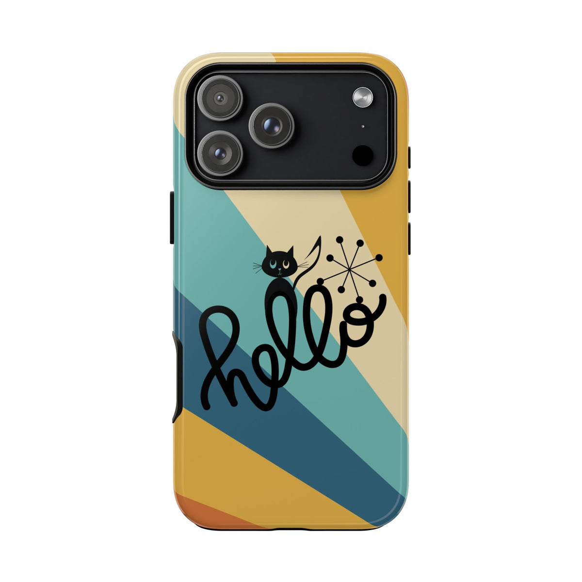 Atomic Groovy Cat, Retro, Kitschy, Hello Starburst, Mid Mod Smart Phone Tough Phone Cases