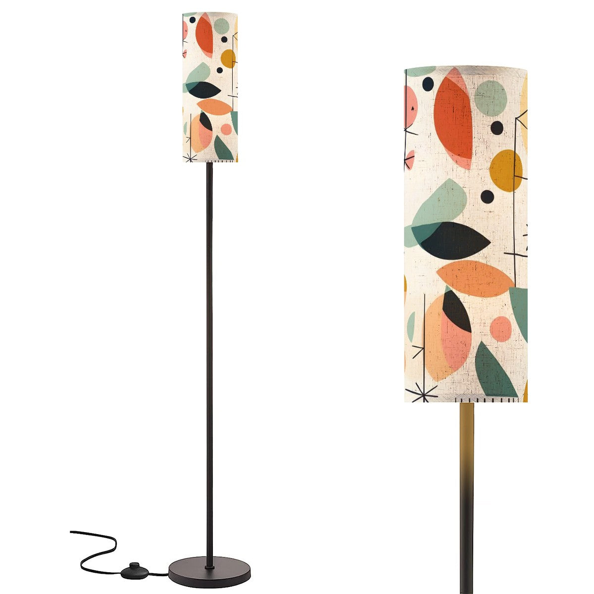 Mid Century Modern Modernist Floor Lamp, Geometric Retro Style - Mid Century Modern Gal