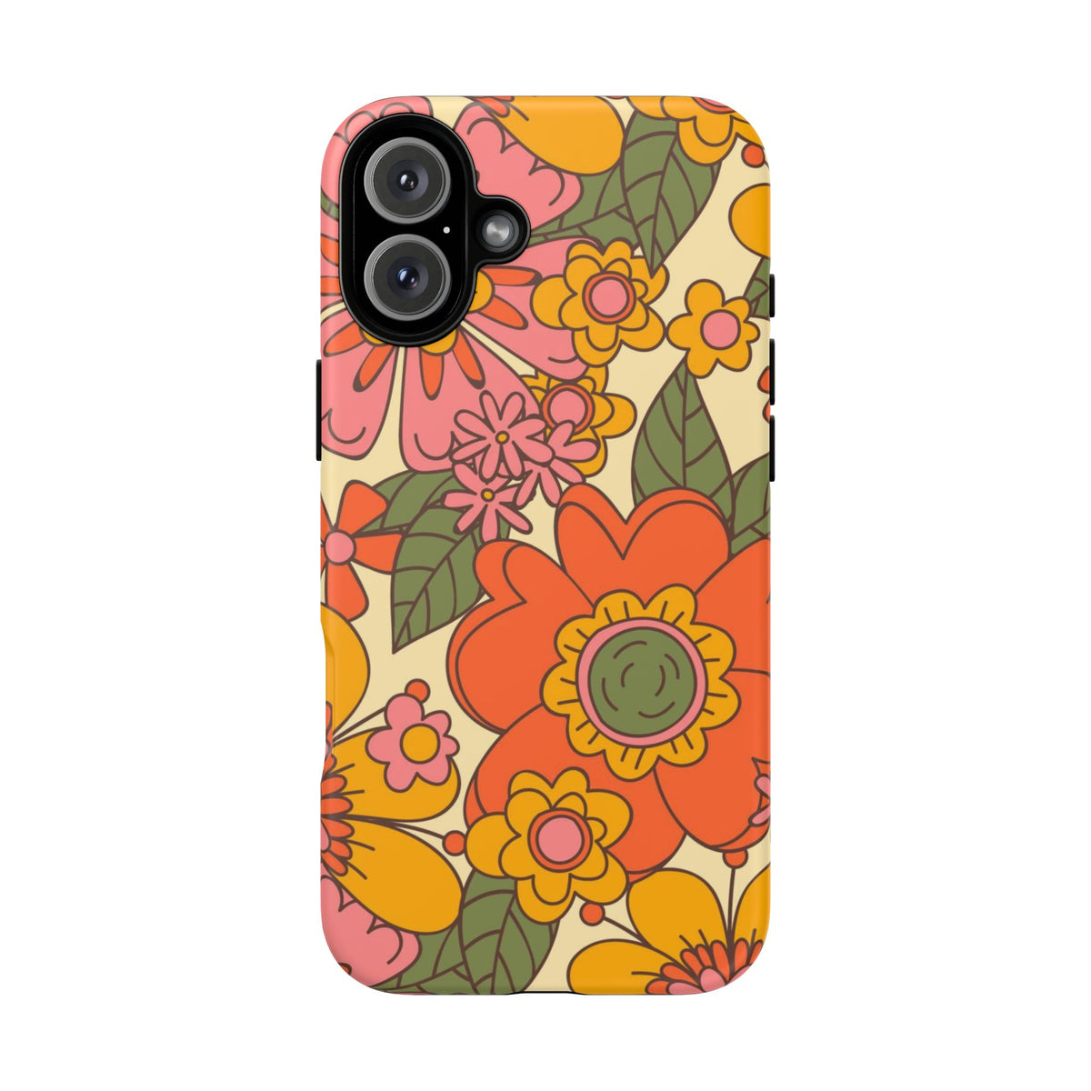 Groovy Retro Flower Power Vintage Inspired Pattern Smart Phones Tough Phone Cases